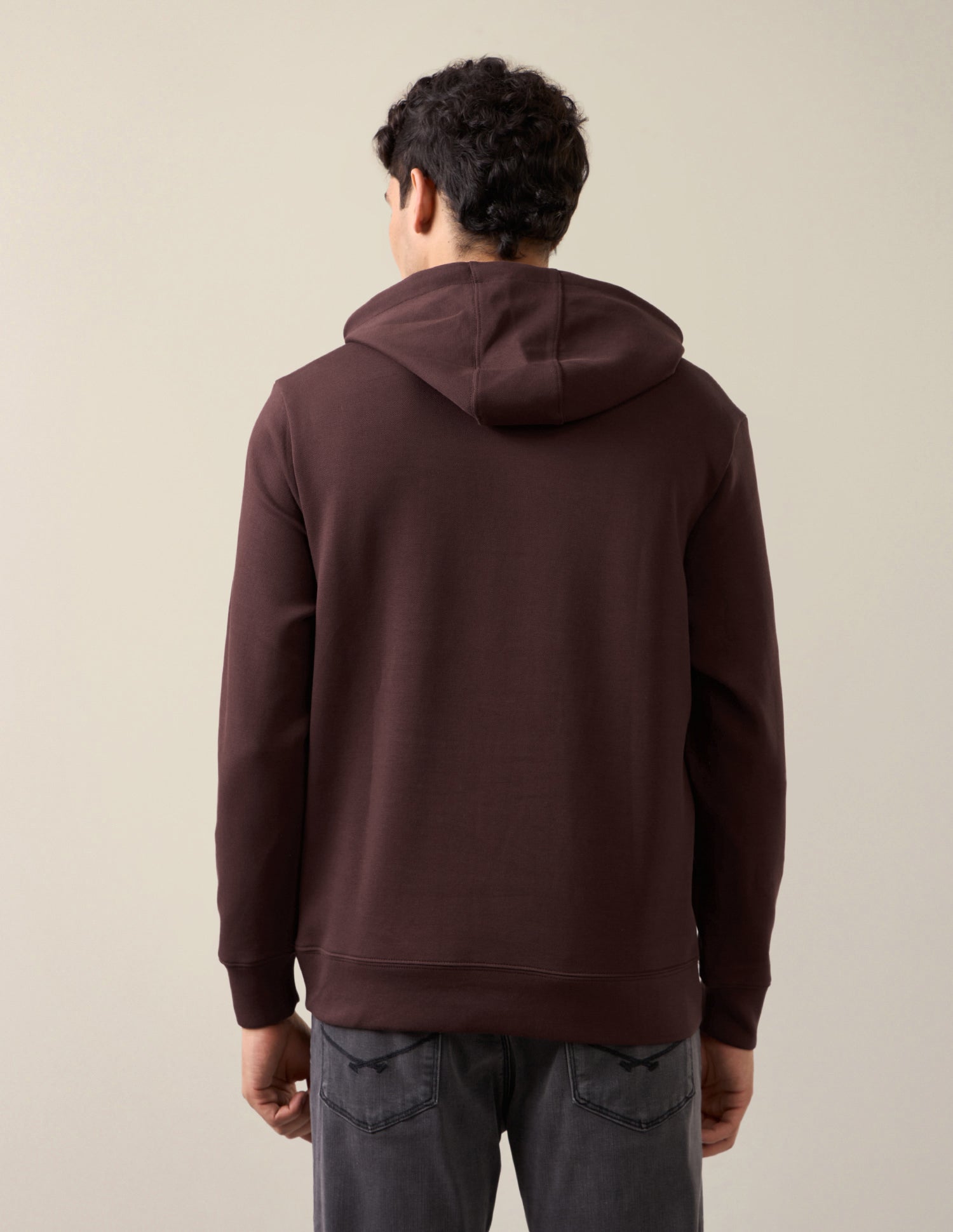Brand Embossed Regular Fit Sweatshirt Dark Brown - U.S. Polo Assn. India | Large