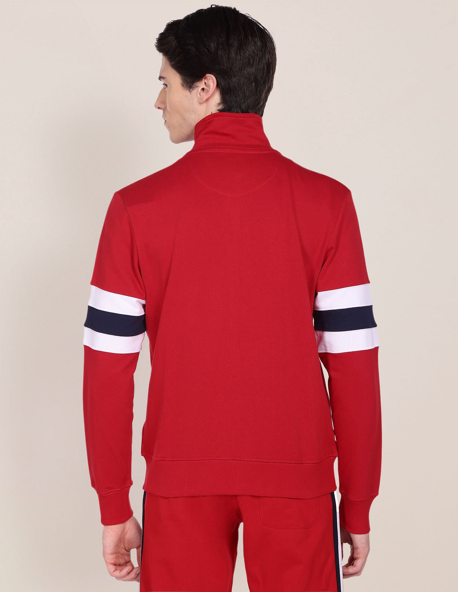 High Neck Zip Up Sweatshirt Red - U.S. POLO ASSN. | Large