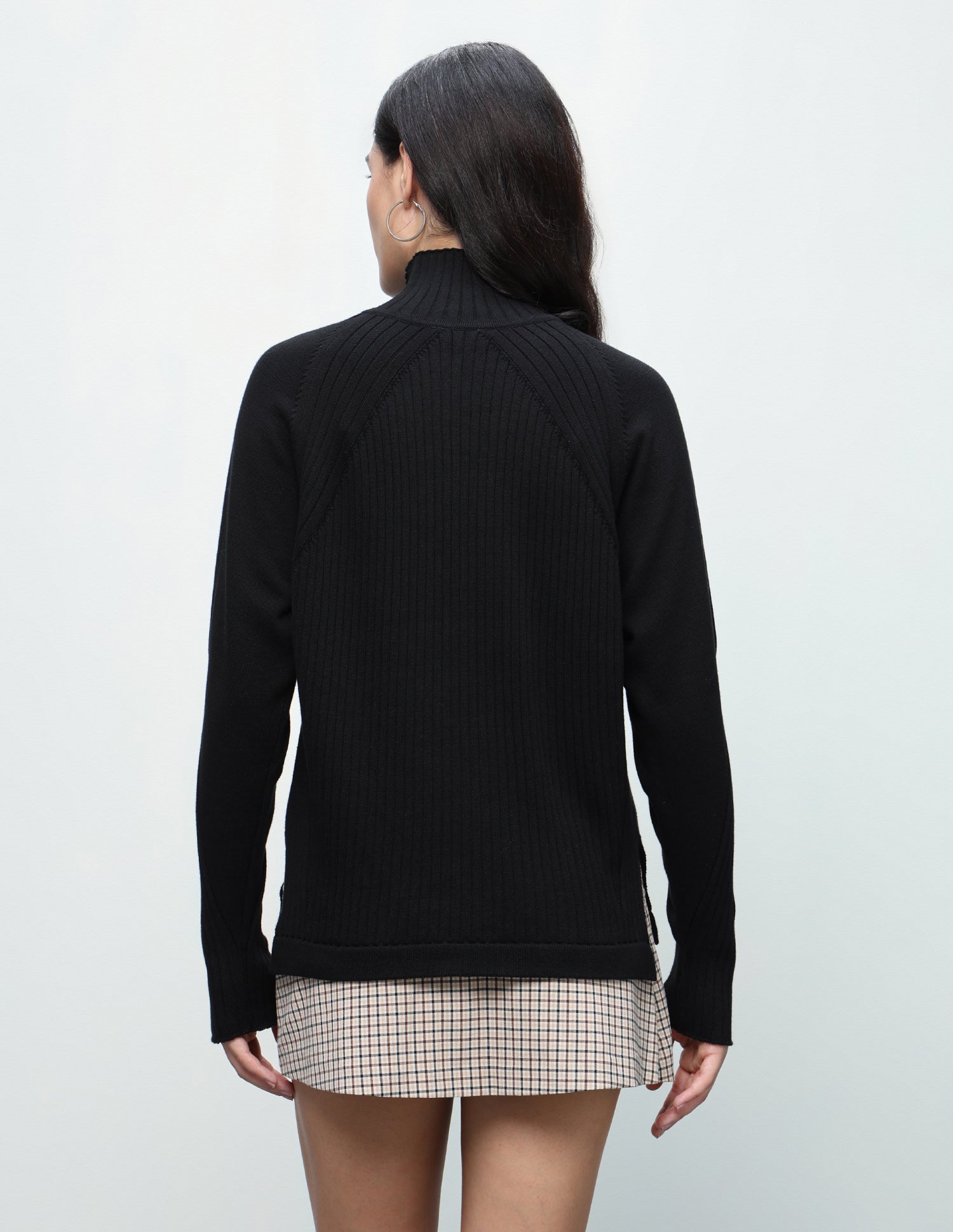 Patterned Knit Regular Fit Sweater Black - U.S. Polo Assn. India | Large
