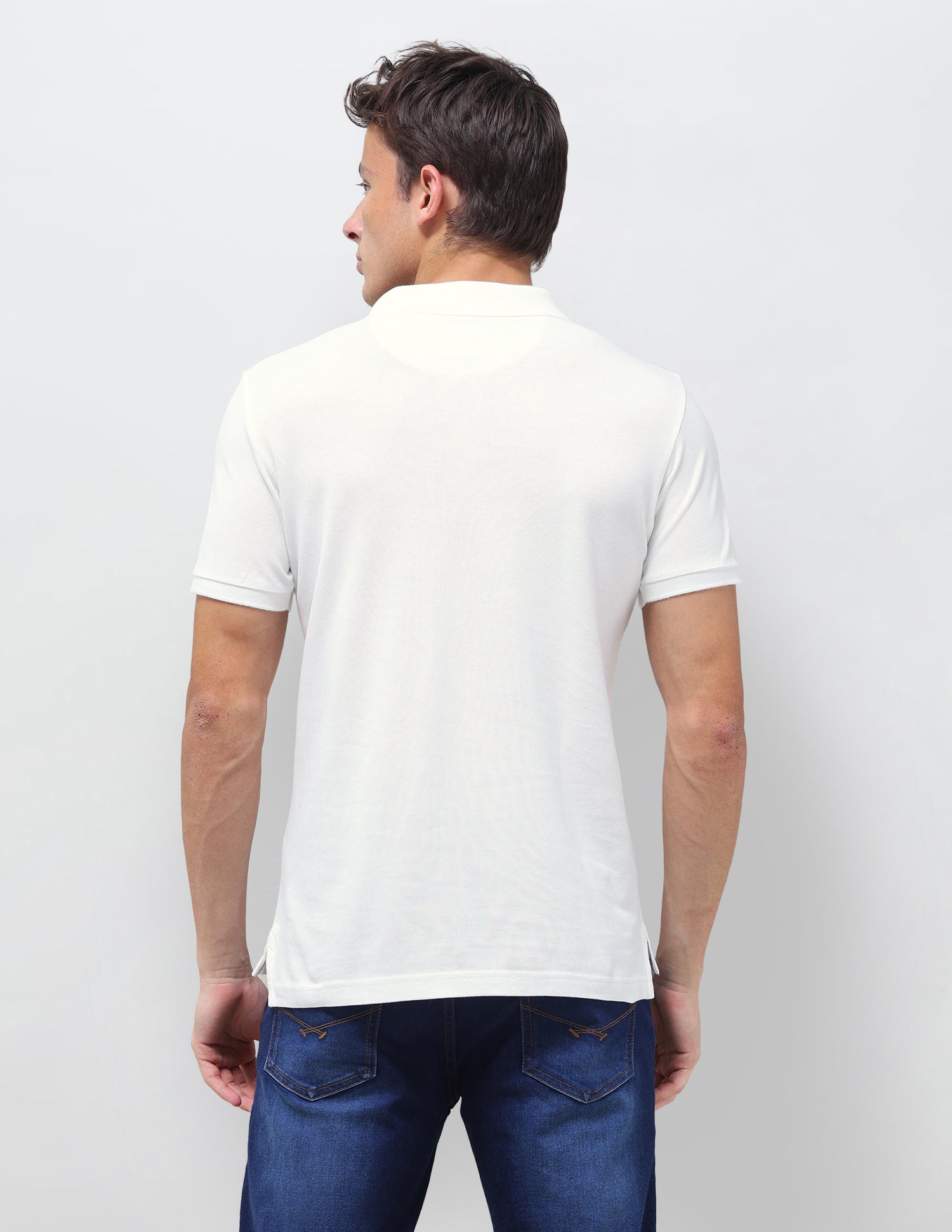 Brand Printed Slim Fit Polo Shirt Ivory - U.S. Polo Assn. India | Large