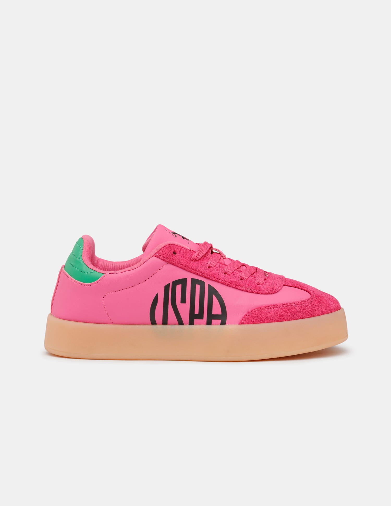 Women Sorrel Lace Ups Colourblocked Sneakers Dark Pink - U.S. Polo Assn. India | Large
