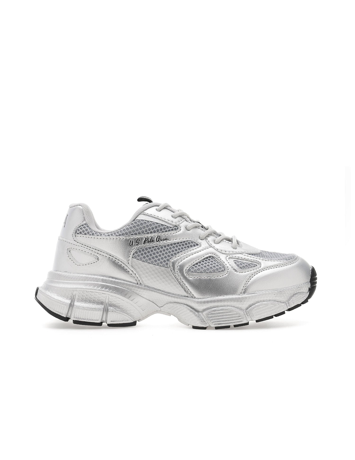 Women Erica Solid Sneakers Silver - U.S. POLO ASSN. | Large