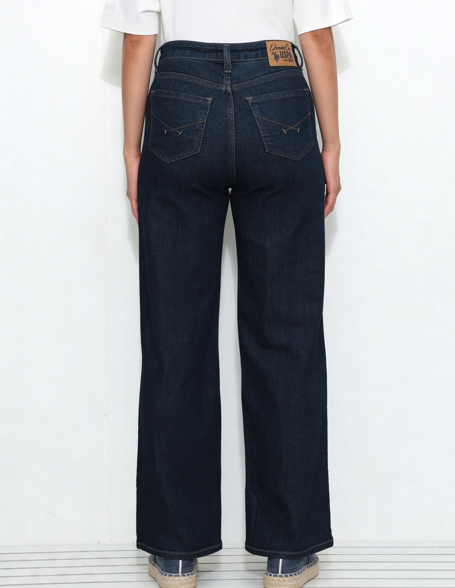High Rise Straight Fit Jeans Blue - U.S. Polo Assn. India | Large