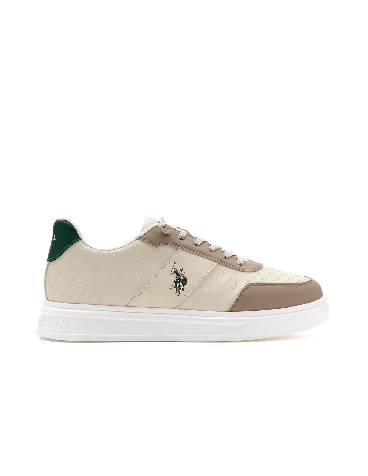 Brand Embossed Cort 2.0 Sneakers Beige - U.S. Polo Assn. India | Large