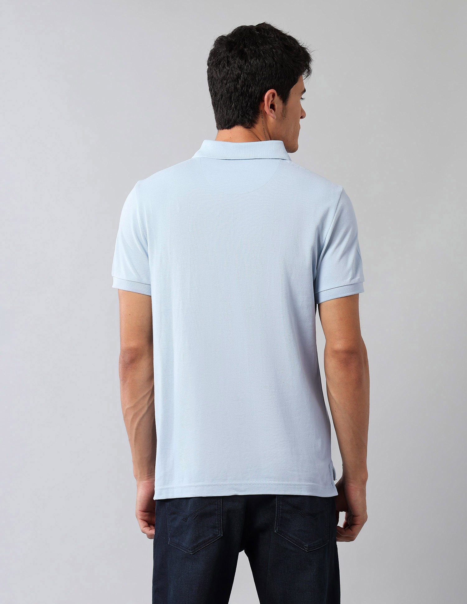 Muscle Fit Americana Polo Shirt Light Blue - U.S. Polo Assn. India | Large