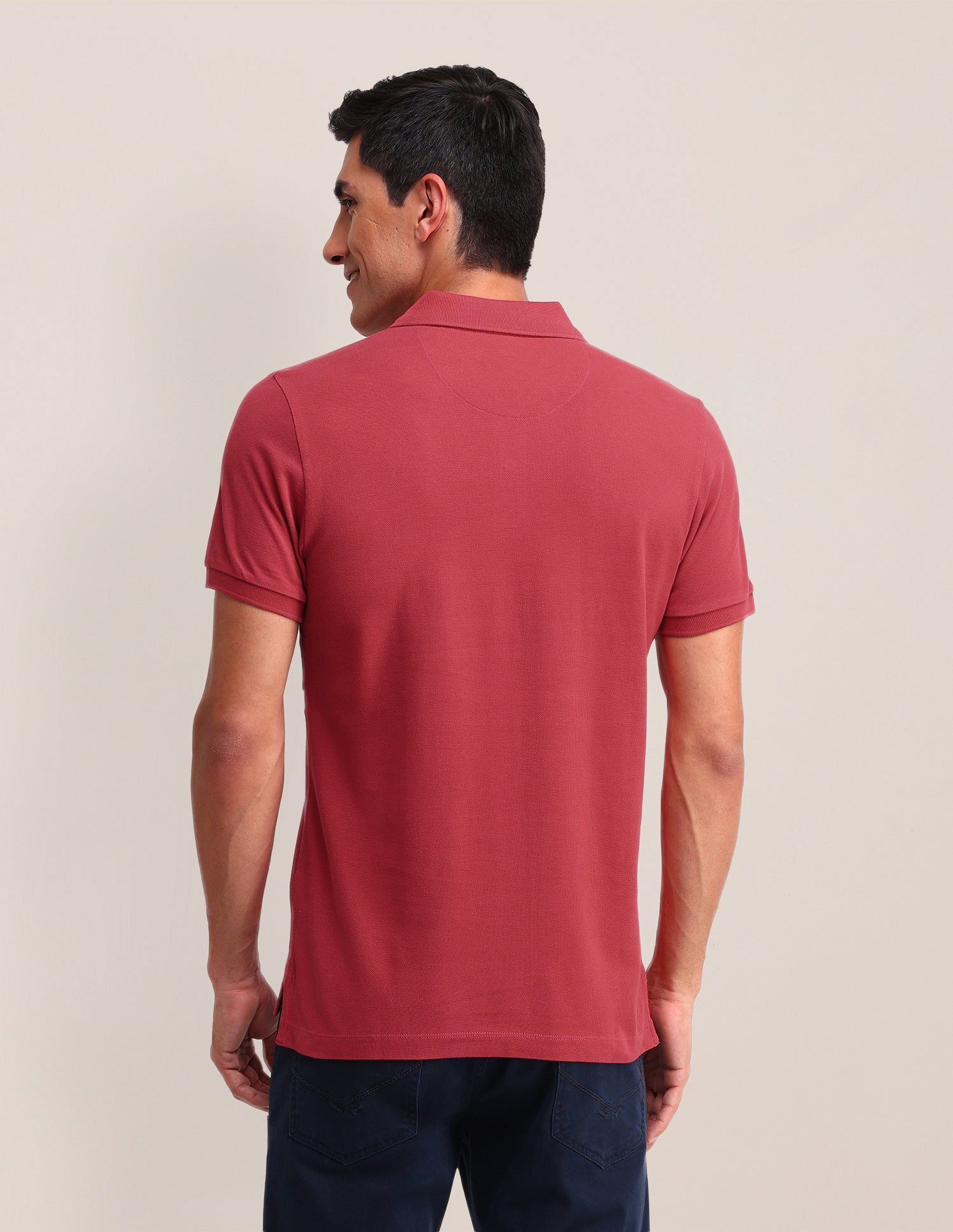 Horizontal Striped Cotton Polo Shirt Red - U.S. Polo Assn. India | Large