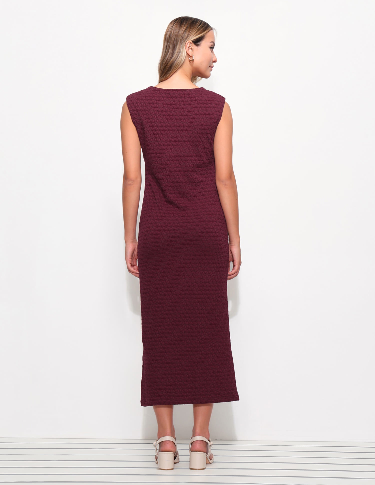 Textured Midi Sheath Dress Red - U.S. Polo Assn. India | Large