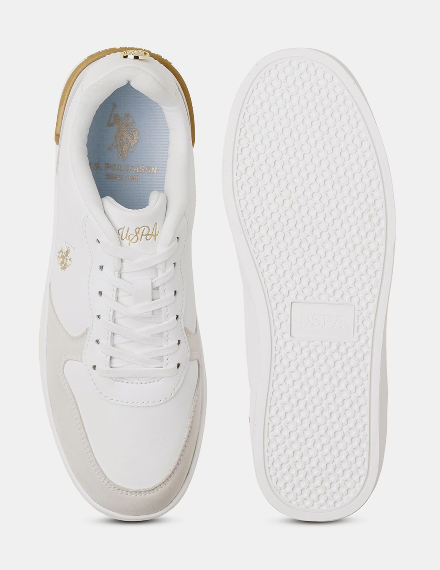 Women Ingrid 2.0 Colour Blocked Sneakers Off White - U.S. Polo Assn. India | Large