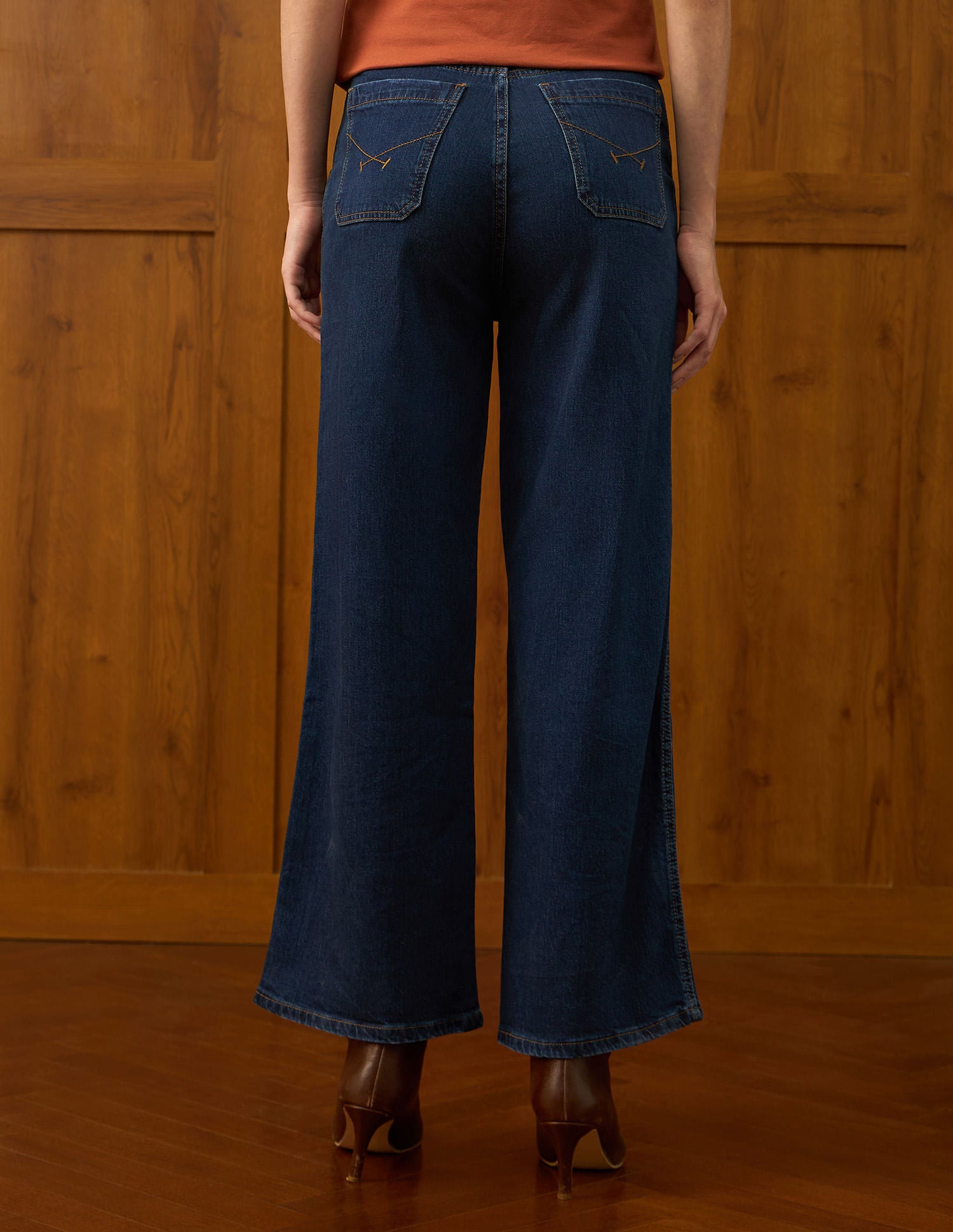 High Rise Baggy Fit Jeans Dark Blue - U.S. POLO ASSN. | Large