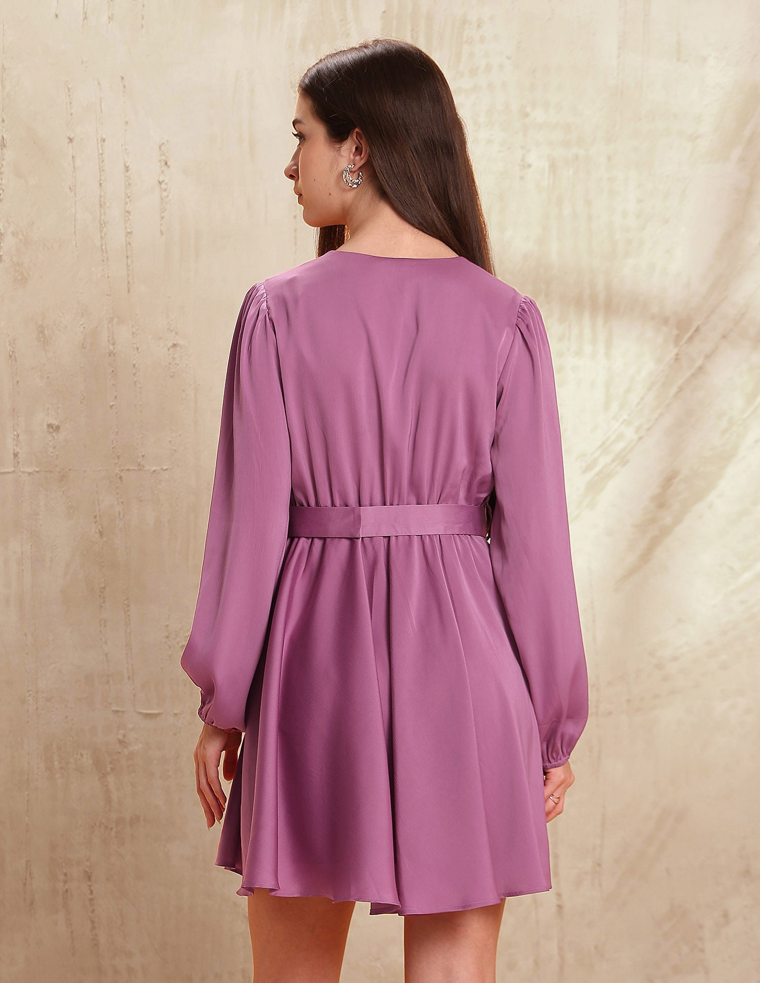 Textured Midi A-Line Dress Dark Purple - U.S. POLO ASSN. | Large