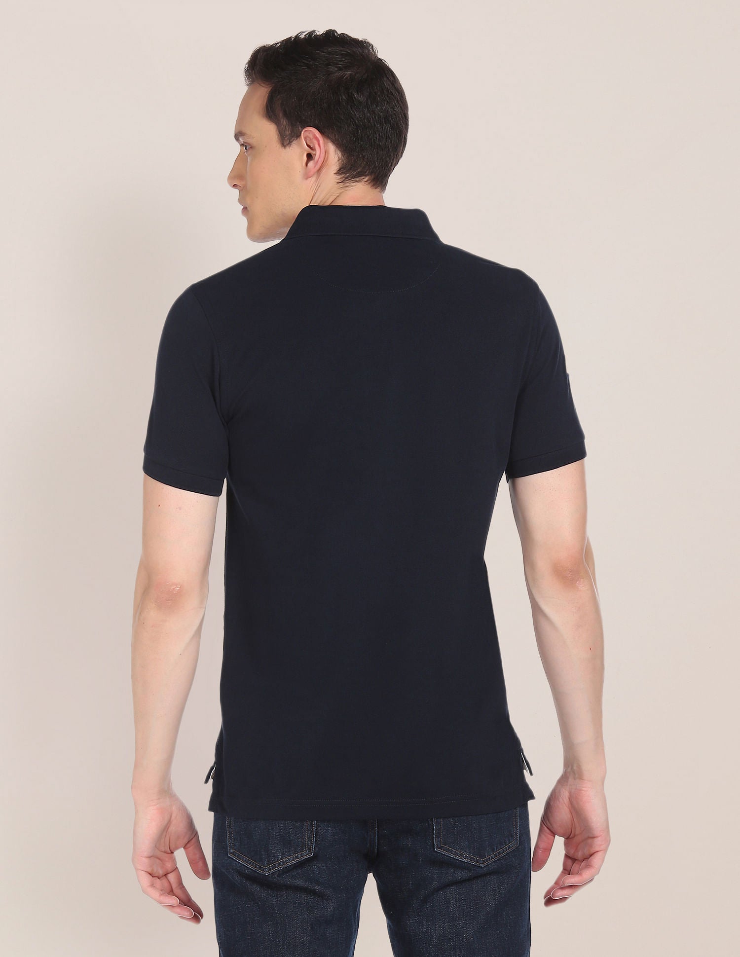 Compact Cotton Logo Polo Shirt Navy - U.S. POLO ASSN. | Large