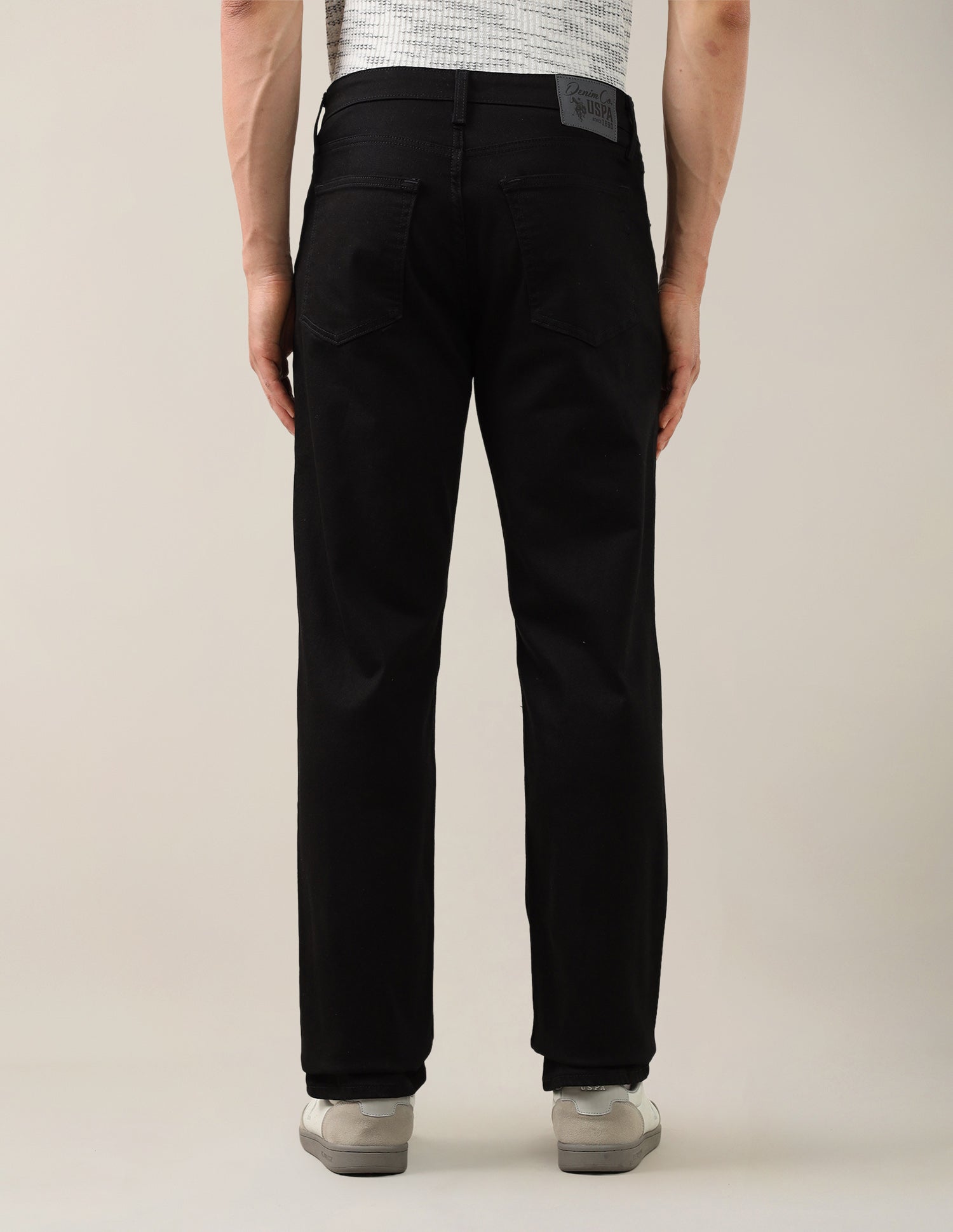 Shawn Relaxed Fit Black Jeans Black - U.S. Polo Assn. India | Large