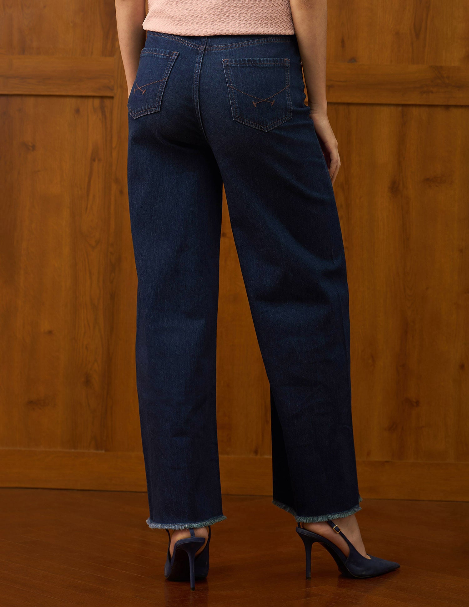 High Rise Wide Leg Fit Dark Blue - U.S. POLO ASSN. | Large