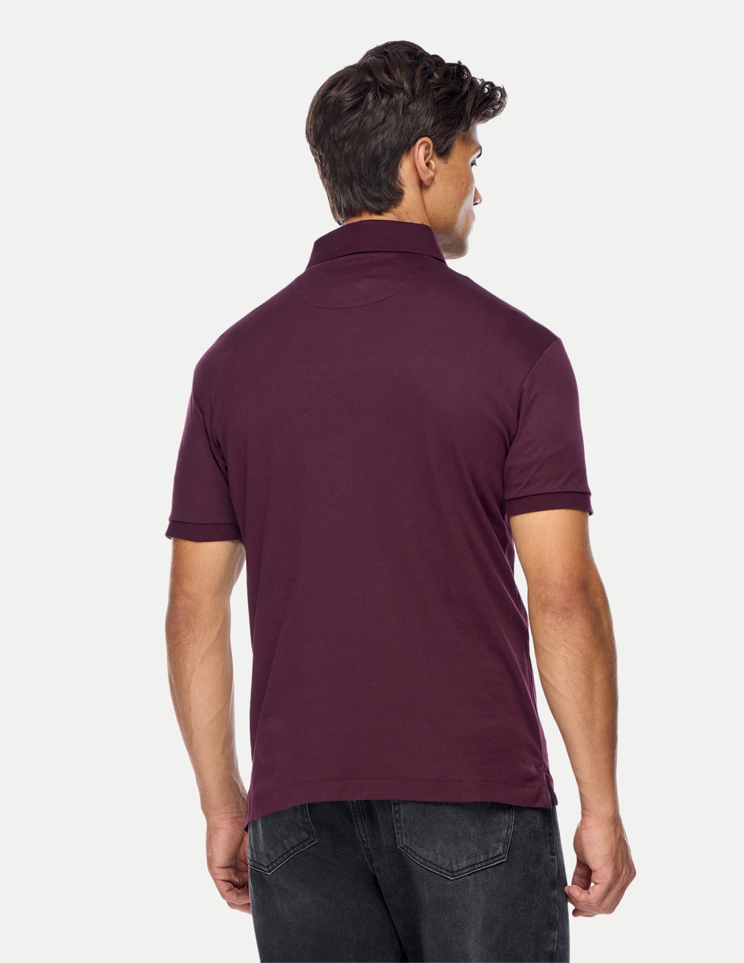 Solid Slim Fit Polo Shirt Maroon - U.S. Polo Assn. India | Large