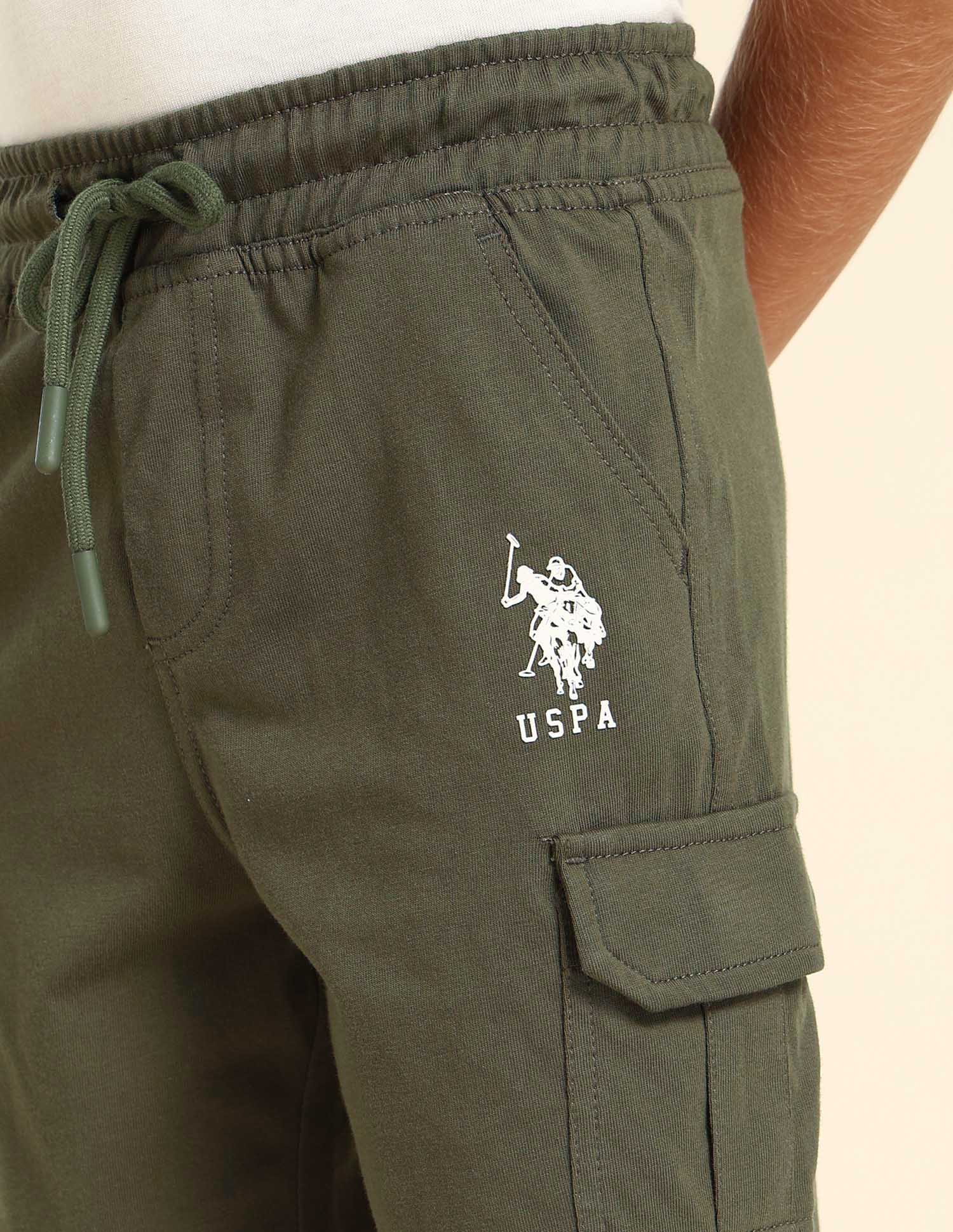 Boys Pure Cotton Regular Fit Shorts Olive - U.S. POLO ASSN. | Large