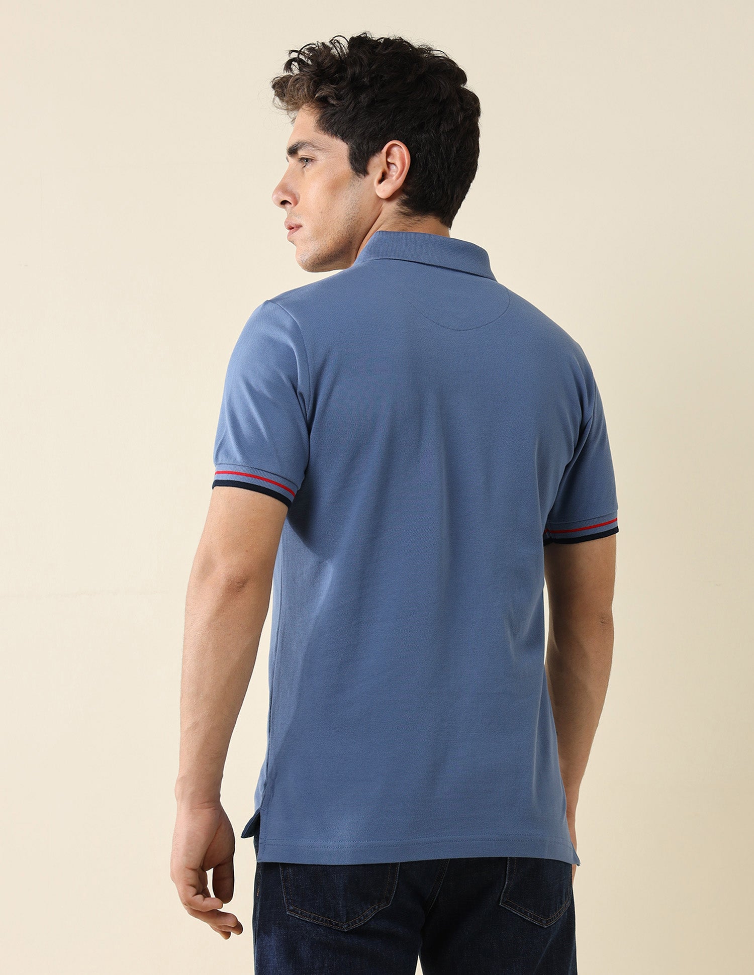 Pure Cotton Slim Fit Classic Polo Shirt Blue - U.S. Polo Assn. India | Large