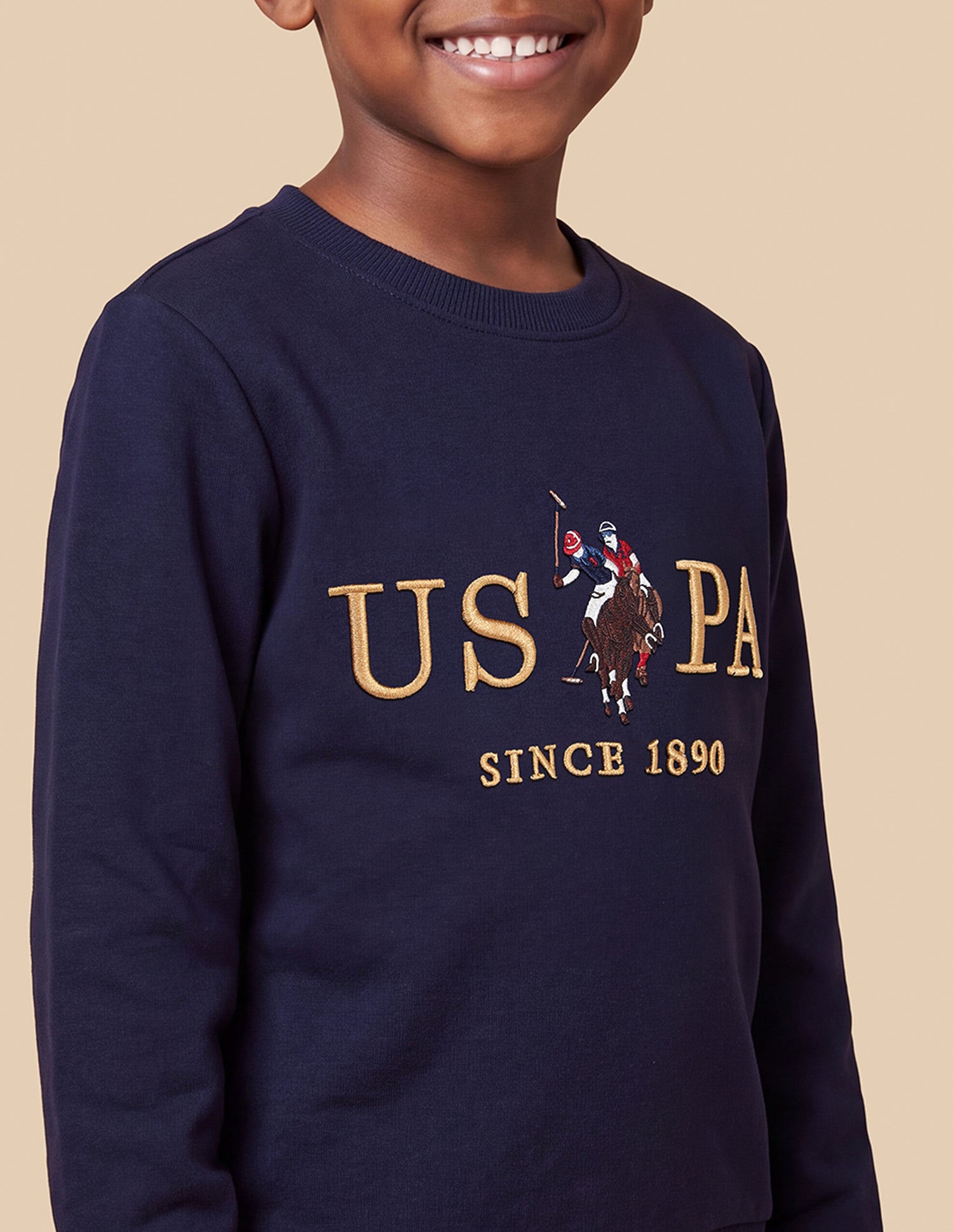 Brand Embroidered Regular Fit Sweatshirt Navy - U.S. Polo Assn. India | Large