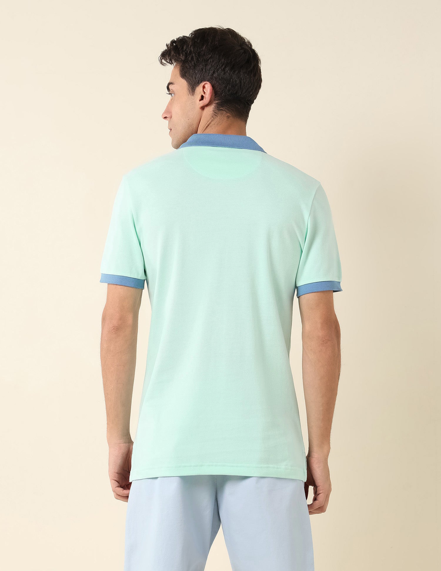 Vertical Striped Slim Fit Polo Shirt Light Green - U.S. Polo Assn. India | Large
