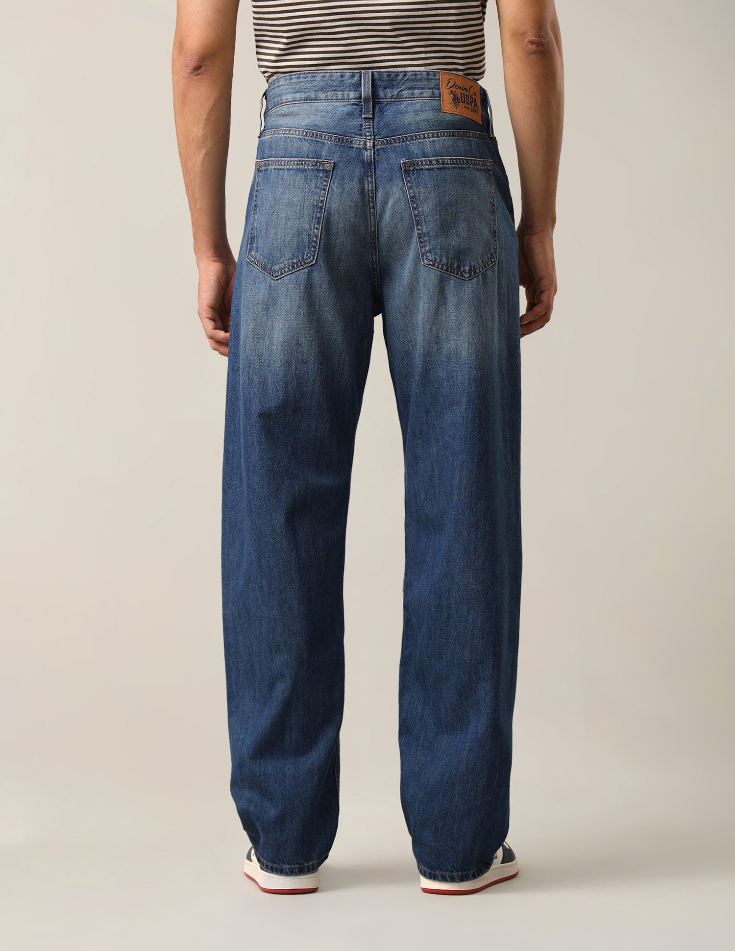 Logan Loose Straight Fit Blue Jeans Dark Blue - U.S. Polo Assn. India | Large