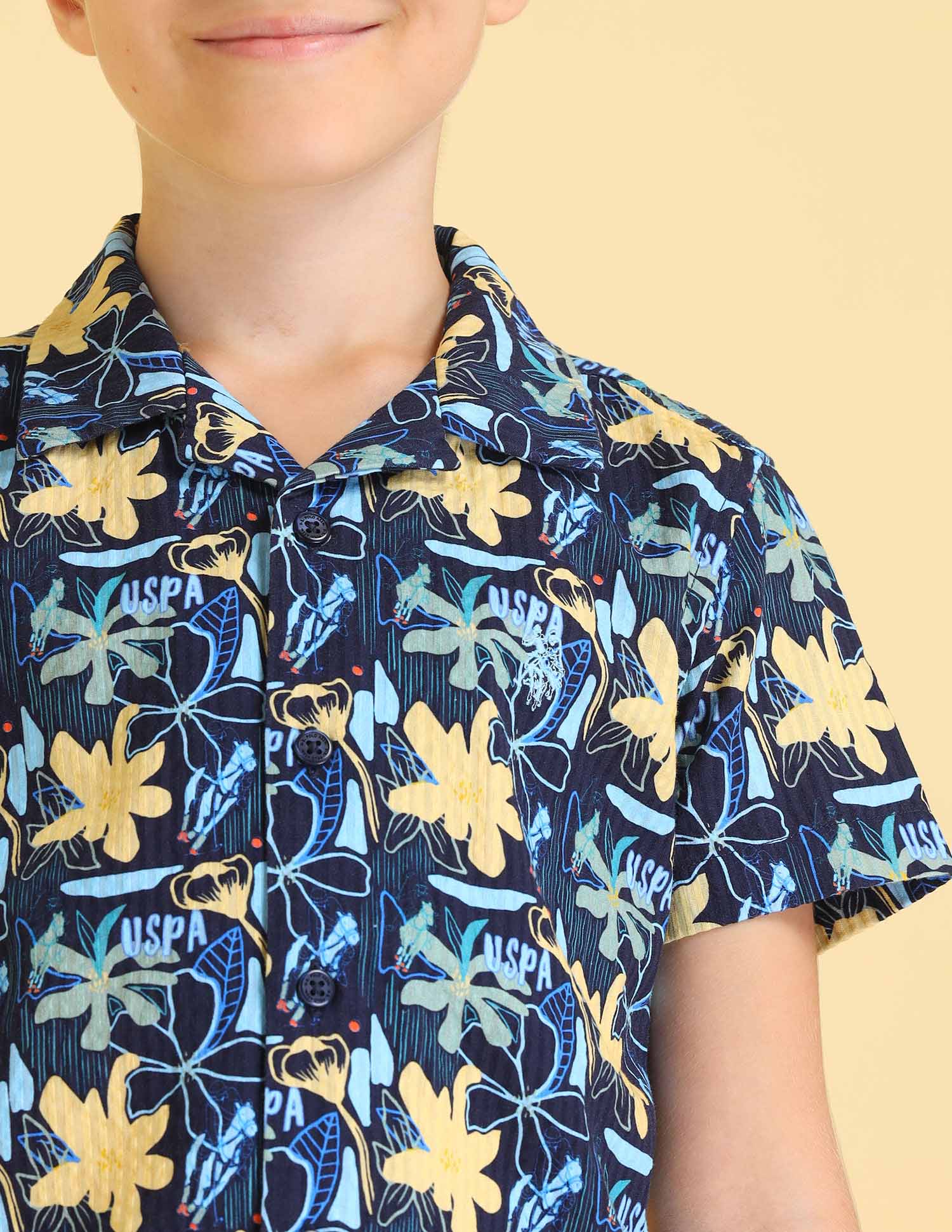 UKSHT1338 NAVY Boys Shirt Navy - U.S. POLO ASSN. | Large