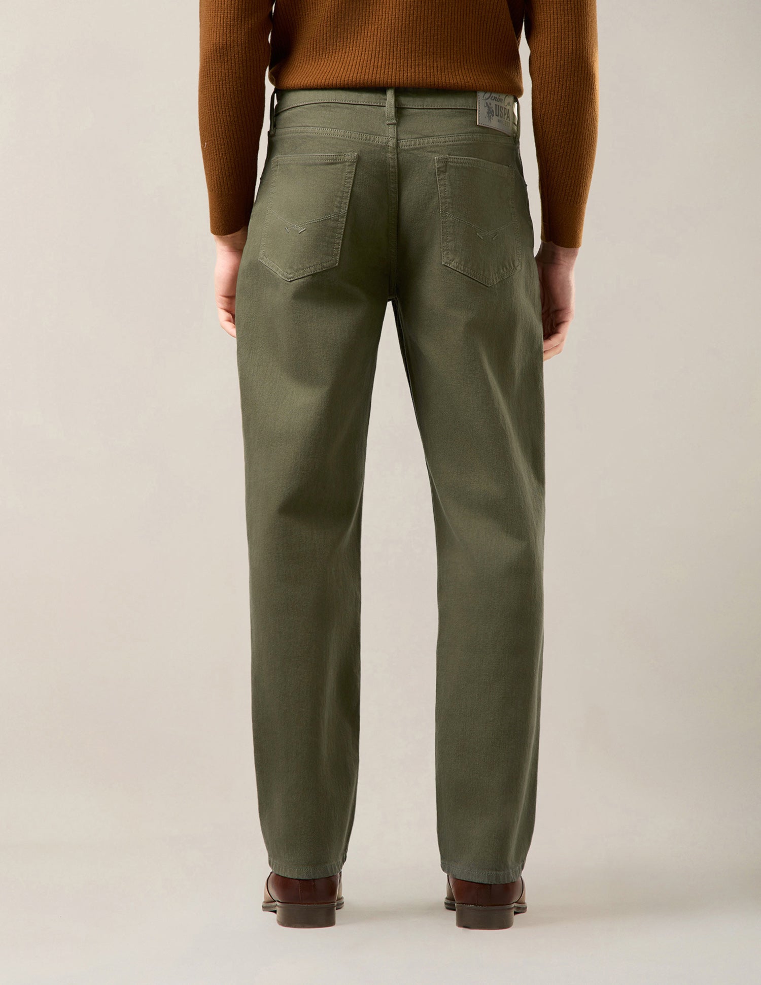 Shawn Relaxed Fit Green Jeans Olive - U.S. Polo Assn. India | Large