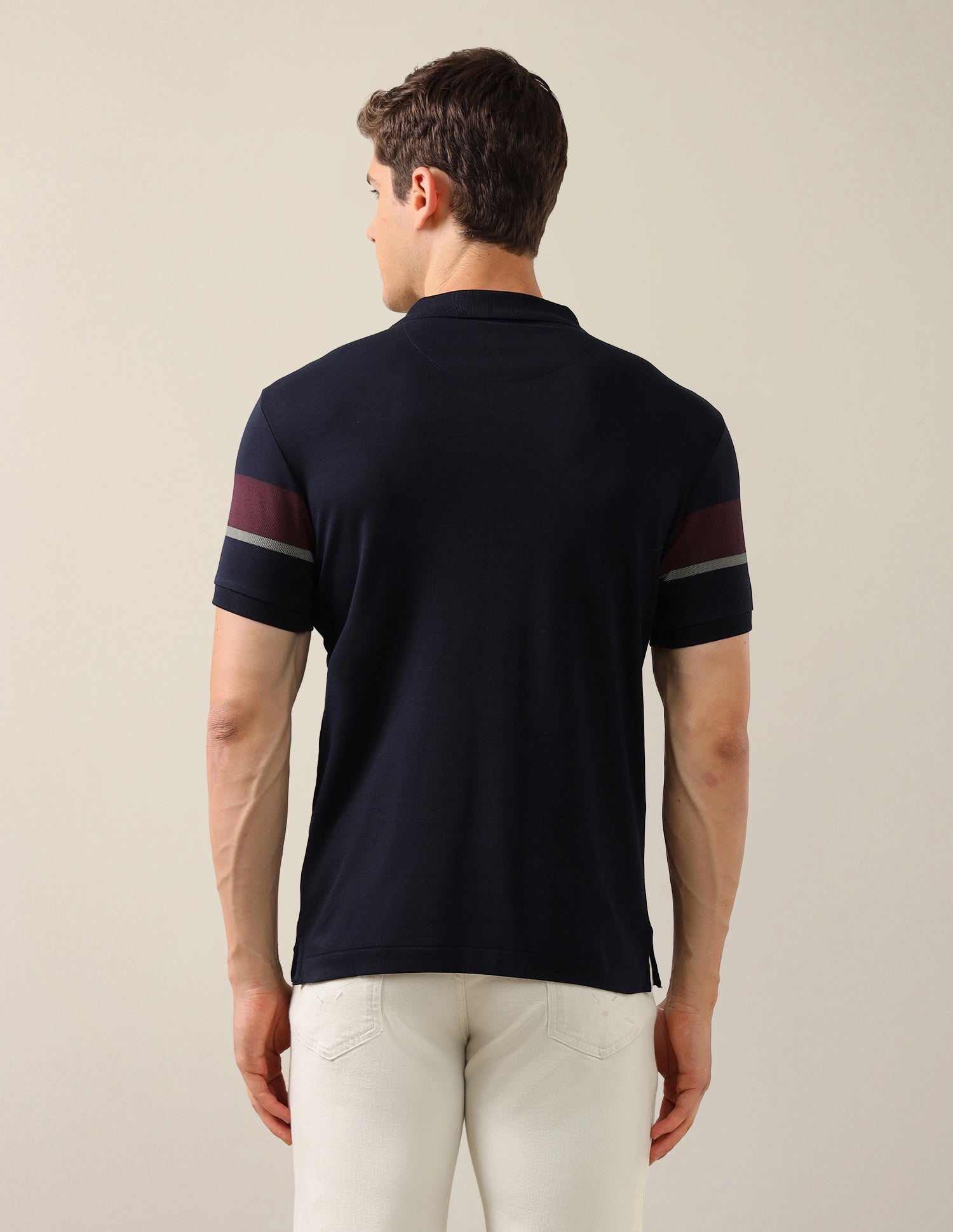 Solid Slim Fit Polo Shirt Navy - U.S. Polo Assn. India | Large