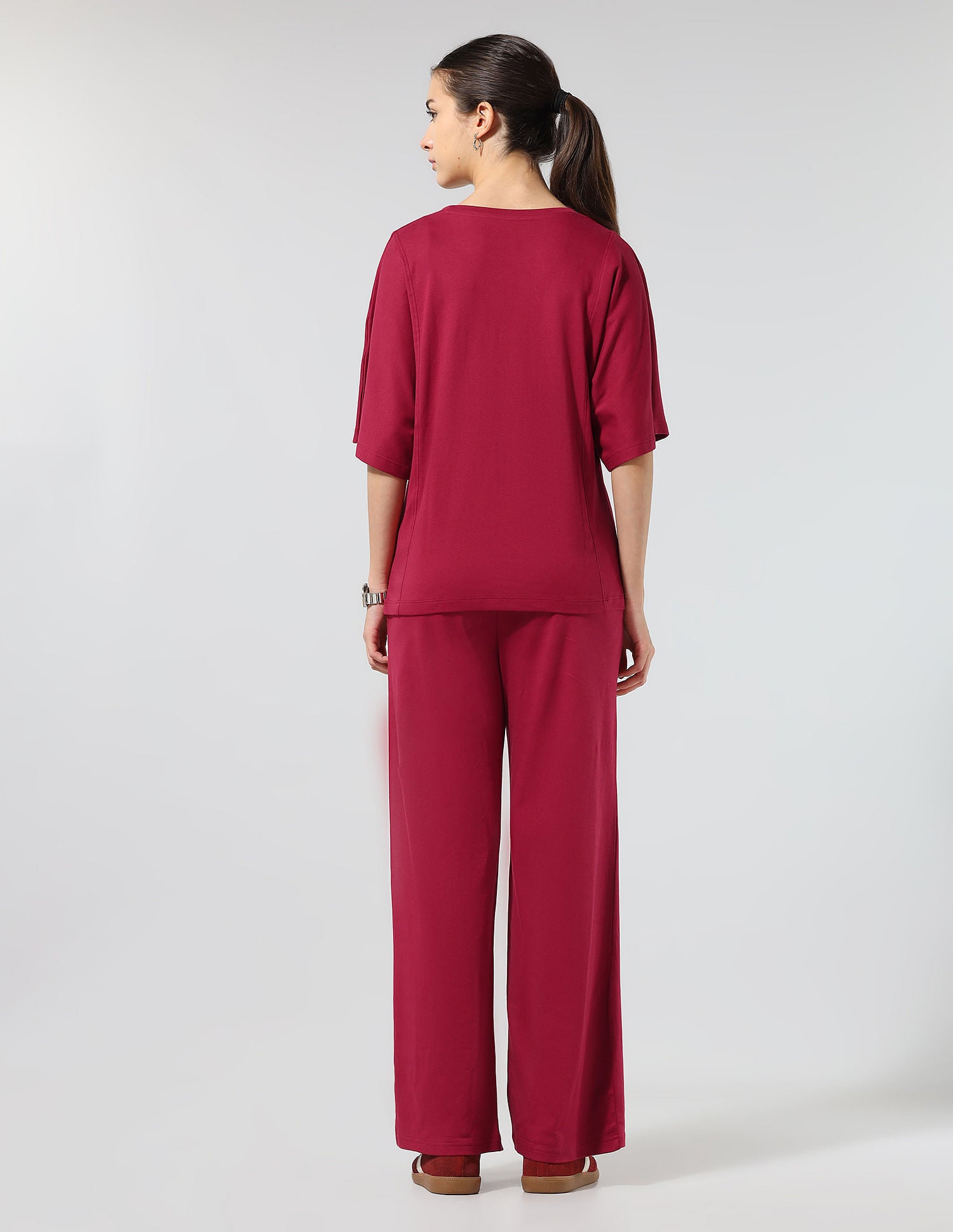 Relaxed Fit Solid Co-Ords Dark Red - U.S. POLO ASSN. | Large