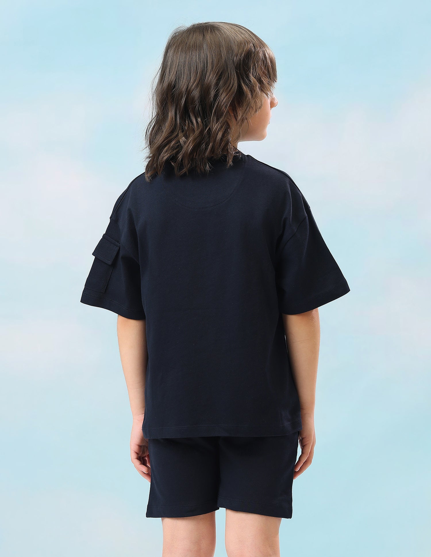 Solid Oversized Fit T-Shirt Navy - U.S. Polo Assn. India | Large