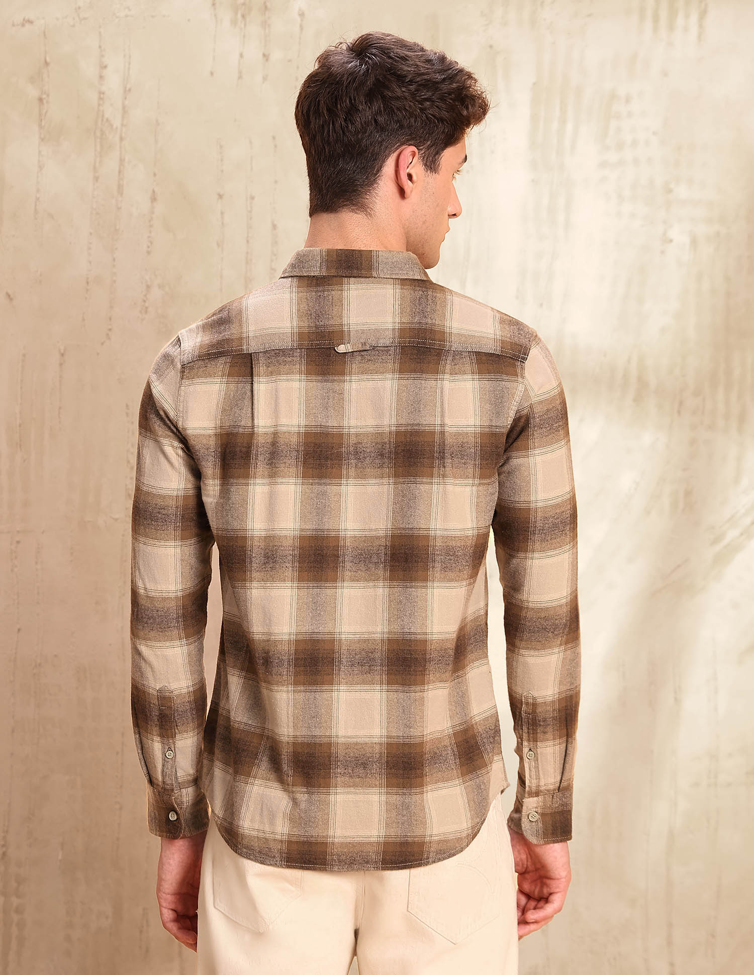 Twill Regular Fit Shirt Khaki - U.S. POLO ASSN. | Large