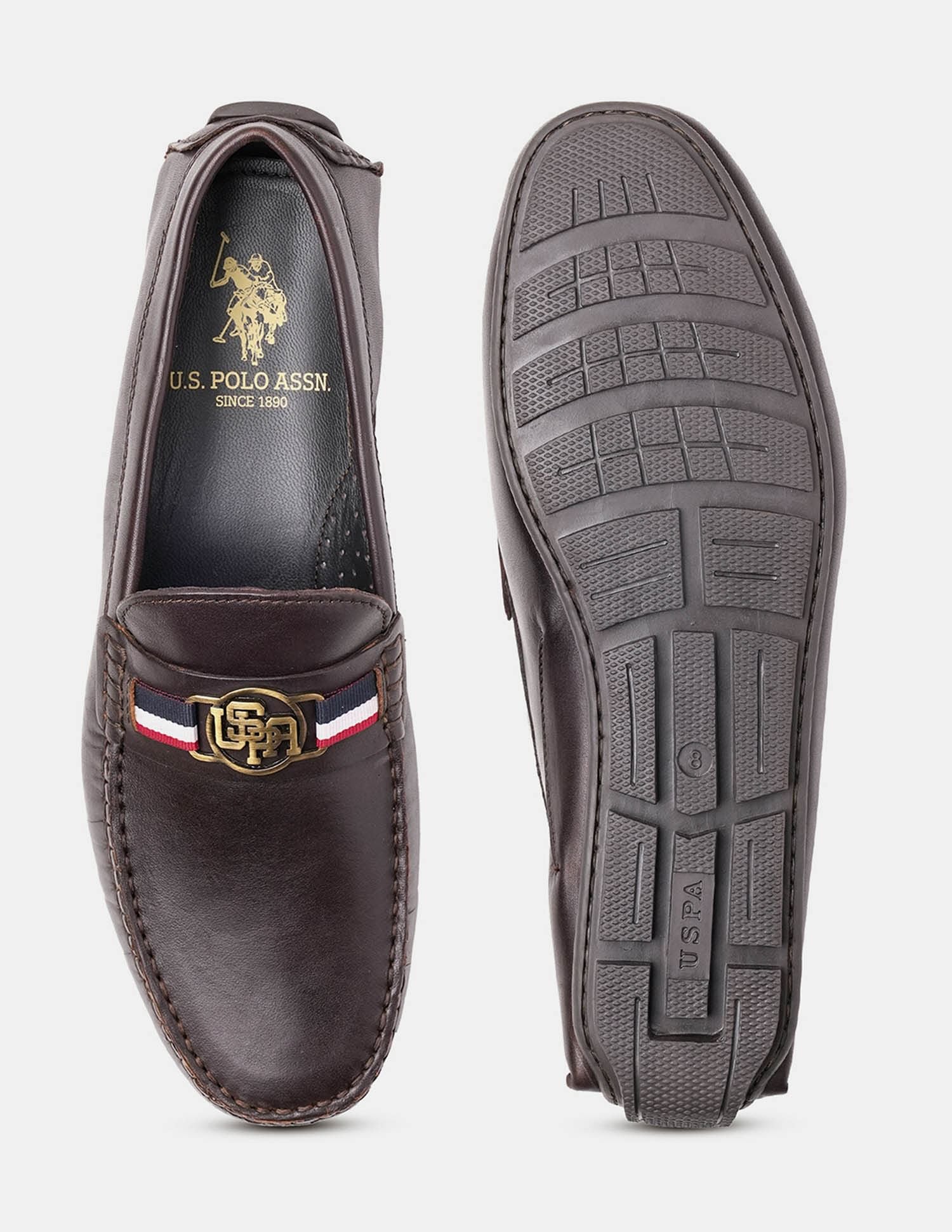 Men Astian Slip On Drivers Brown - U.S. Polo Assn. India | Large