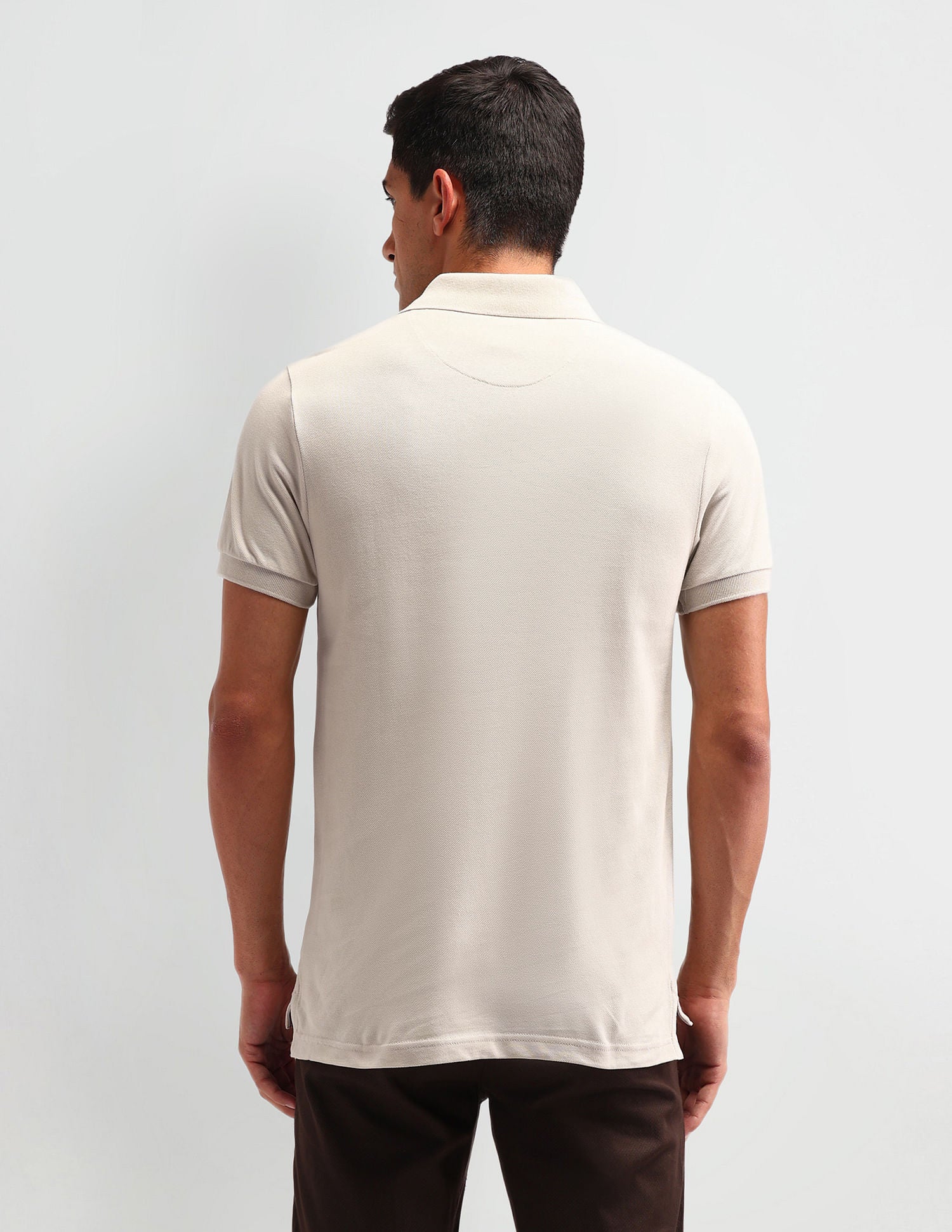 Outdoor Muscle Fit Brand Polo Shirt Beige - U.S. POLO ASSN. | Large