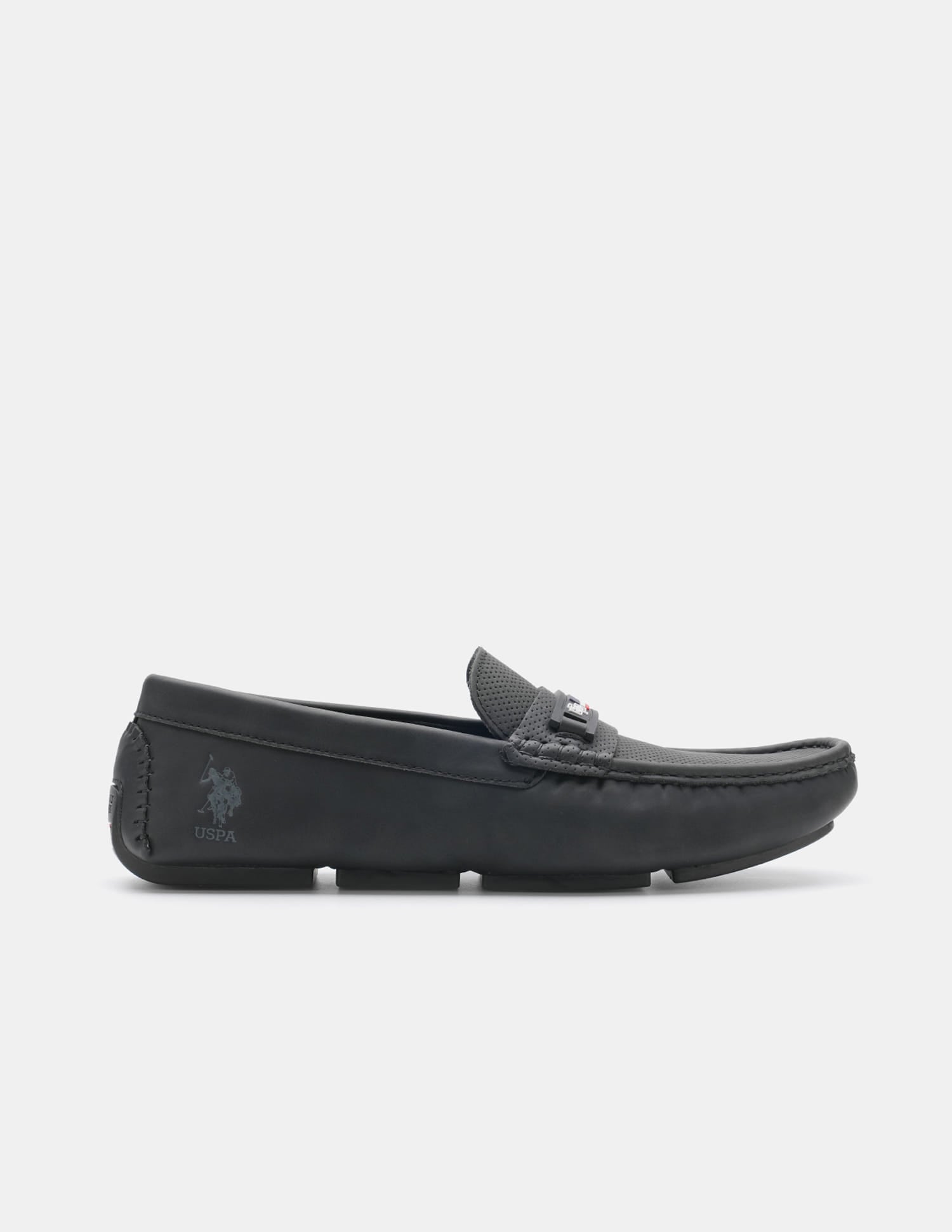 Men Barnes 5.0 Textured Loafers Black - U.S. Polo Assn. India | Large