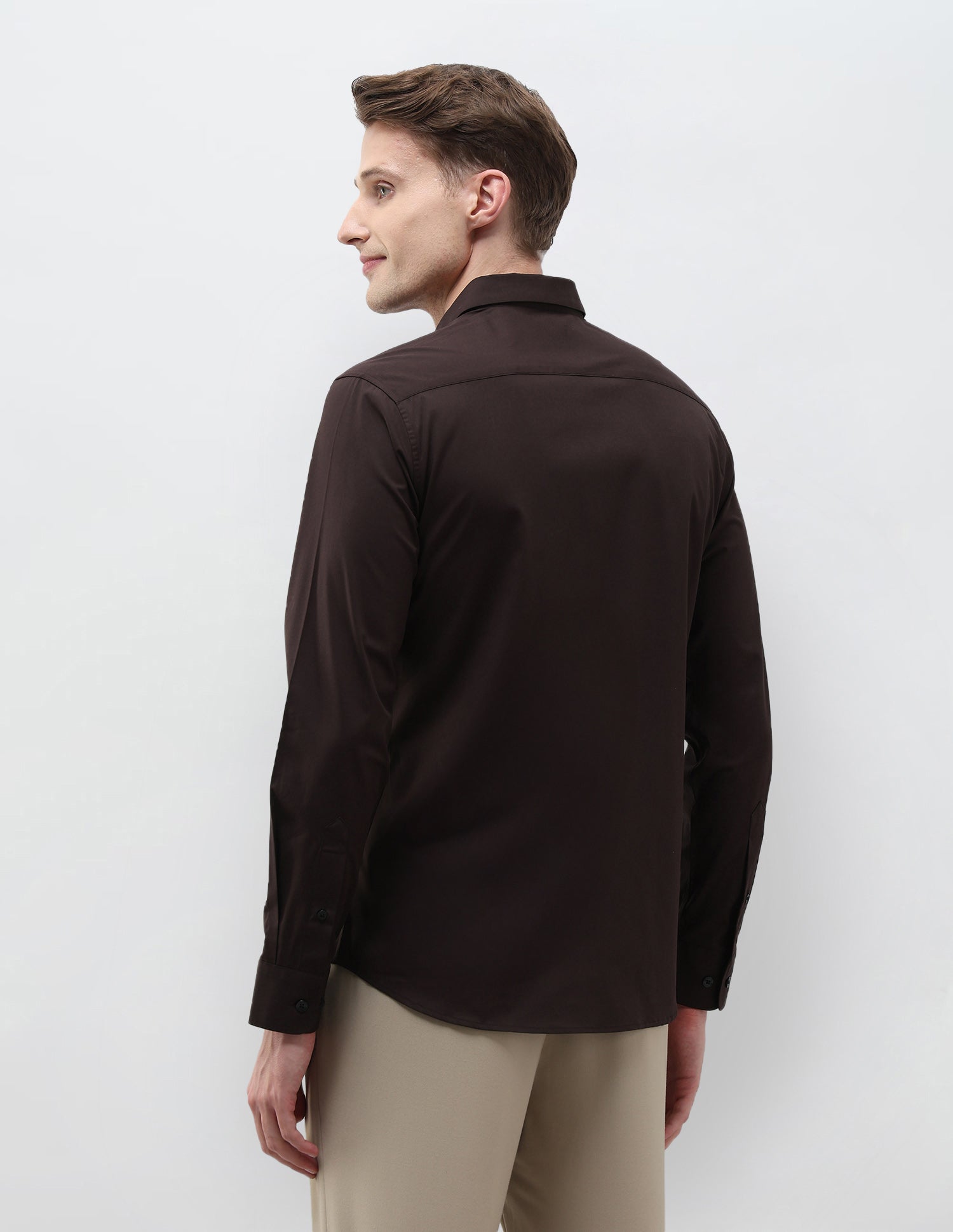 Solid Tailored Fit Shirt Choco - U.S. Polo Assn. India | Large