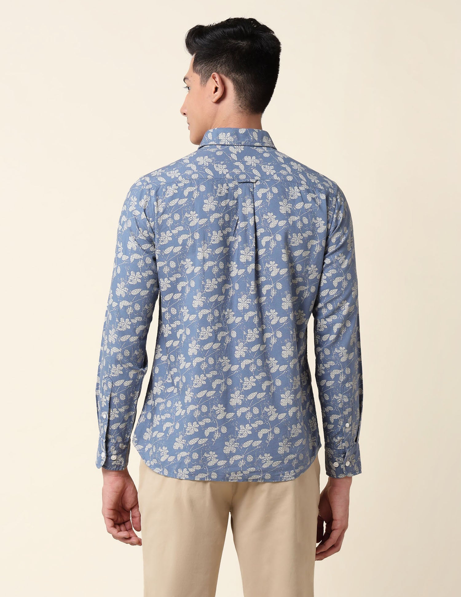 Floral Printed Oxford Shirt Blue - U.S. POLO ASSN. | Large