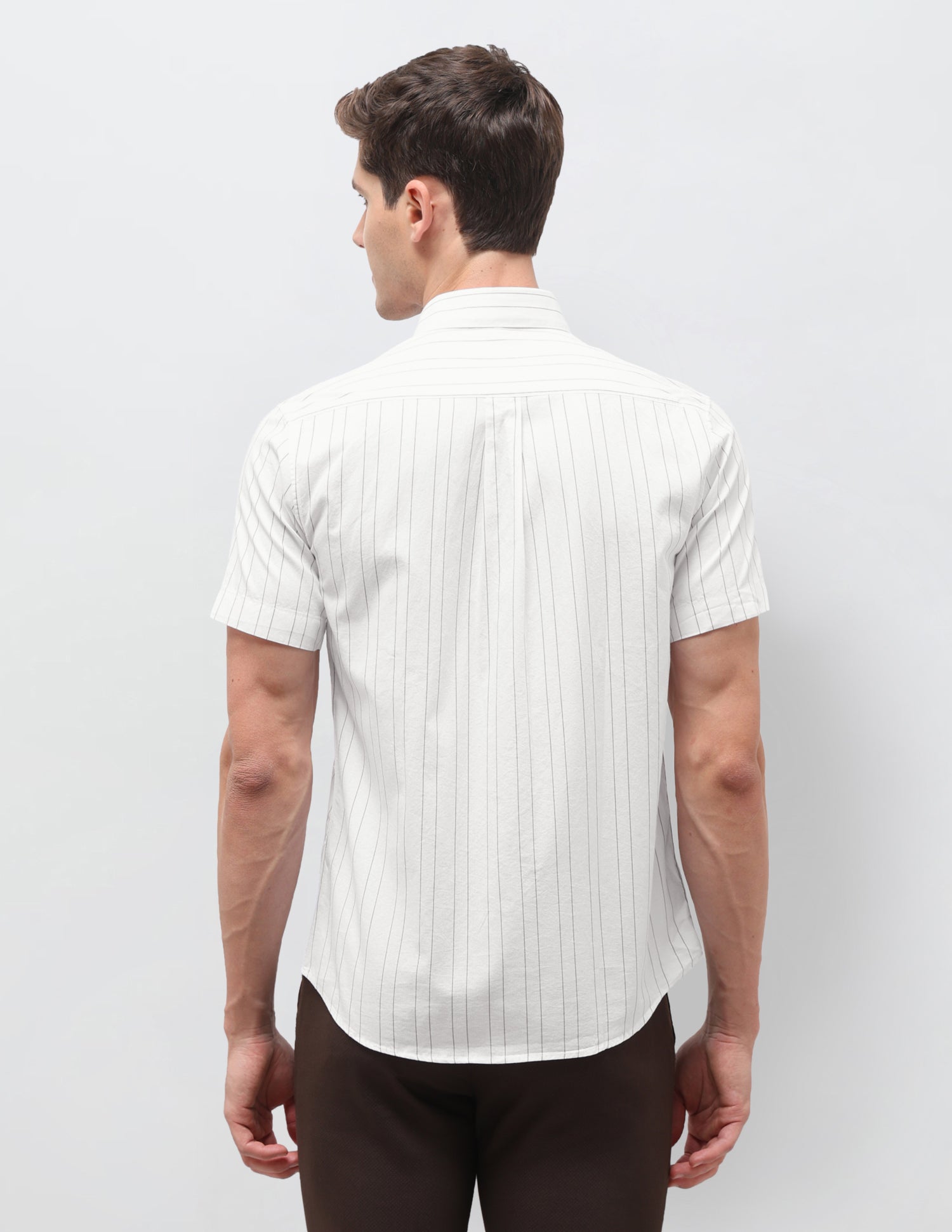 Dobby Vertical Striped Shirt White - U.S. Polo Assn. India | Large