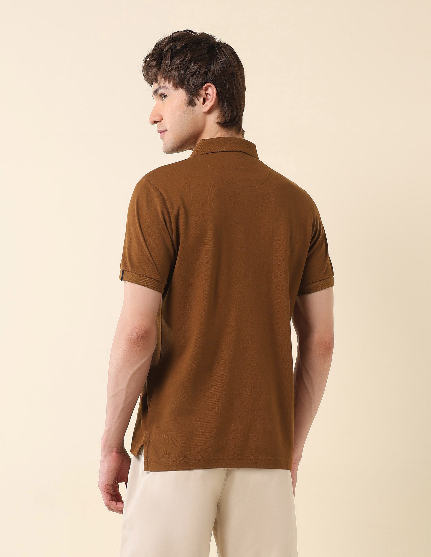 Pure Cotton Slim Fit Classic Polo Shirt Brown - U.S. Polo Assn. India | Large