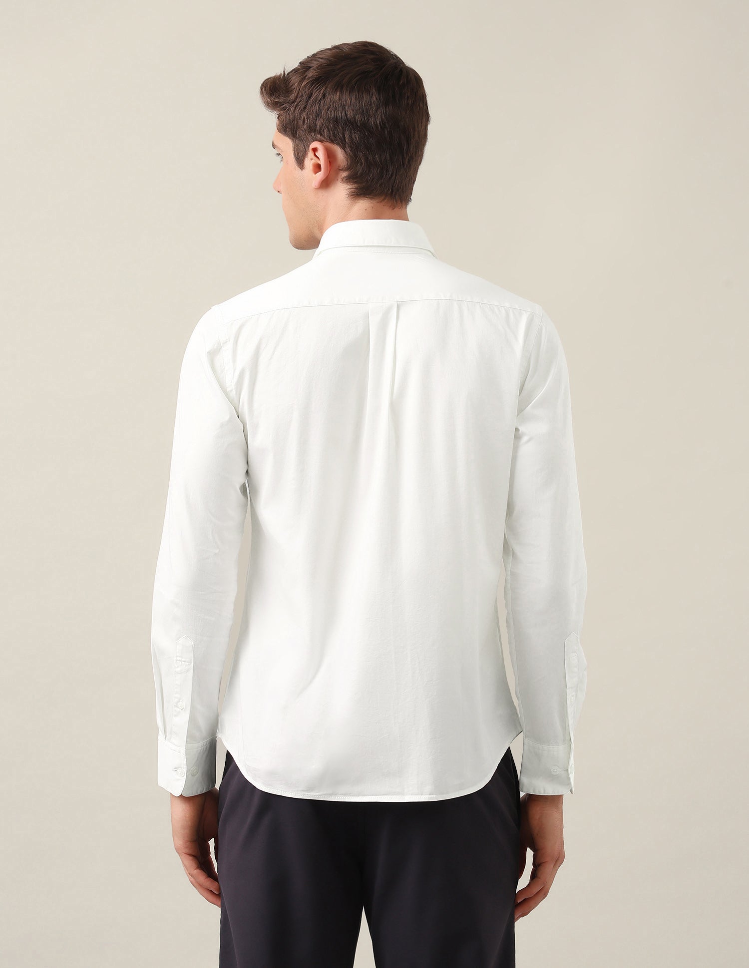 Twill Tailored Fit Shirt White - U.S. Polo Assn. India | Large
