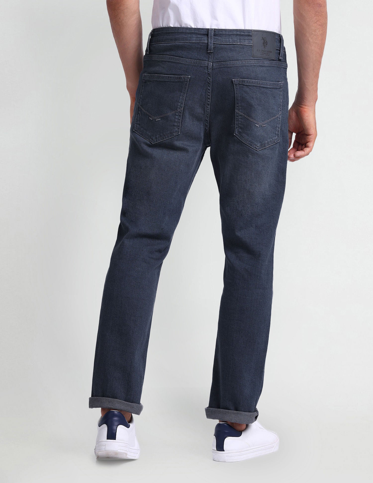 Harold Slim Straight Fit Blue Jeans Blue - U.S. Polo Assn. India | Large