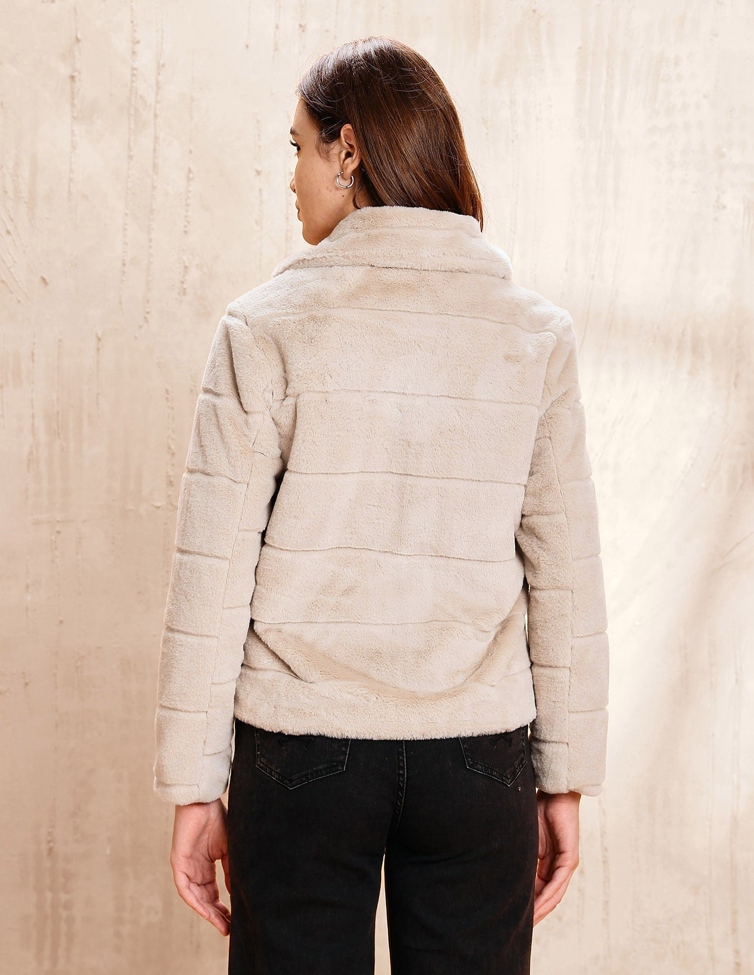 Solid Regular Fit Jacket Beige - U.S. POLO ASSN. | Large