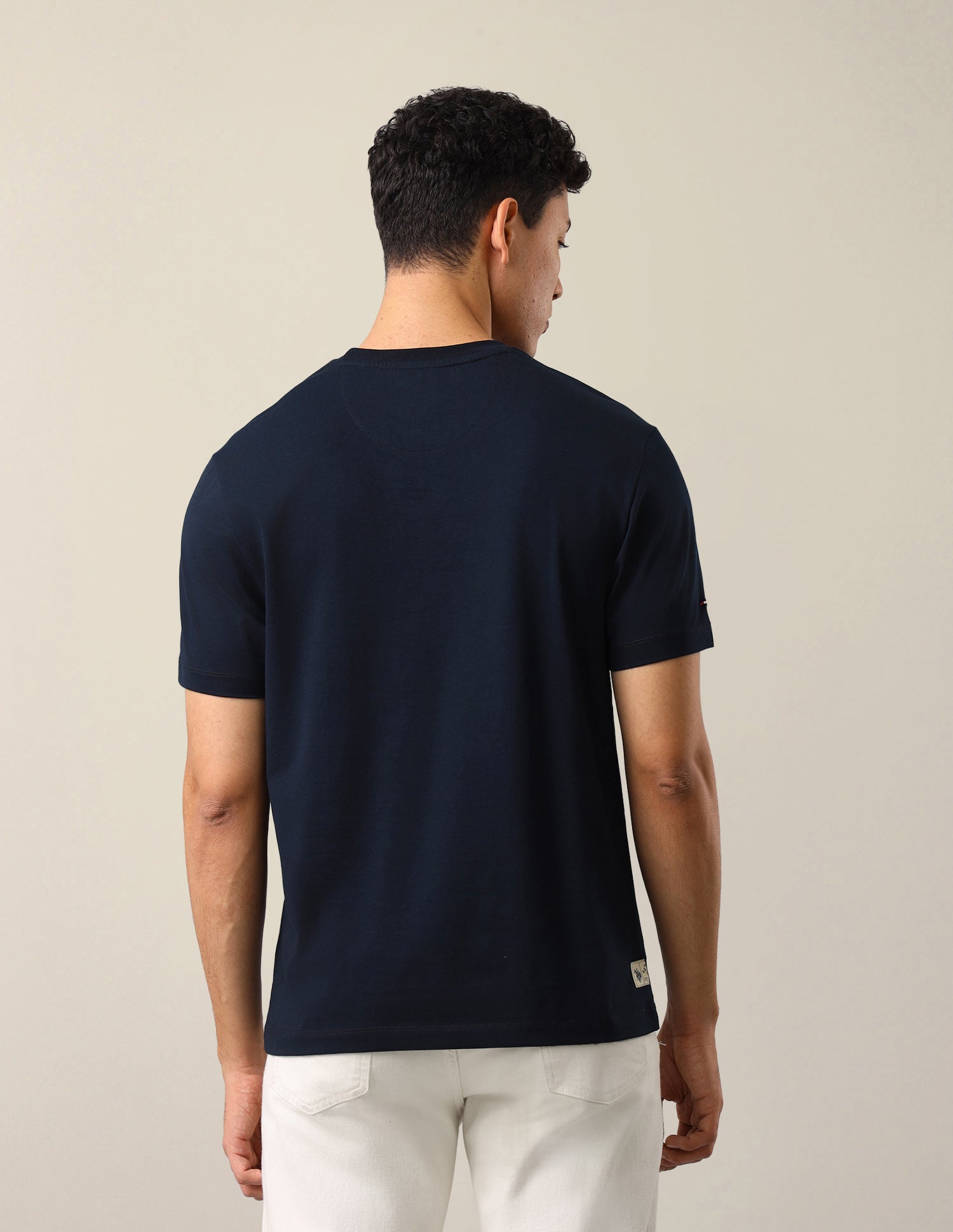 Graphic Brand Printed Slim Fit T-Shirt Navy - U.S. Polo Assn. India | Large
