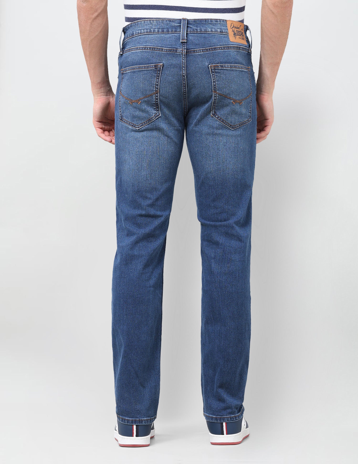 Harold Slim Straight Fit Blue Jeans Dark Indigo - U.S. Polo Assn. India | Large