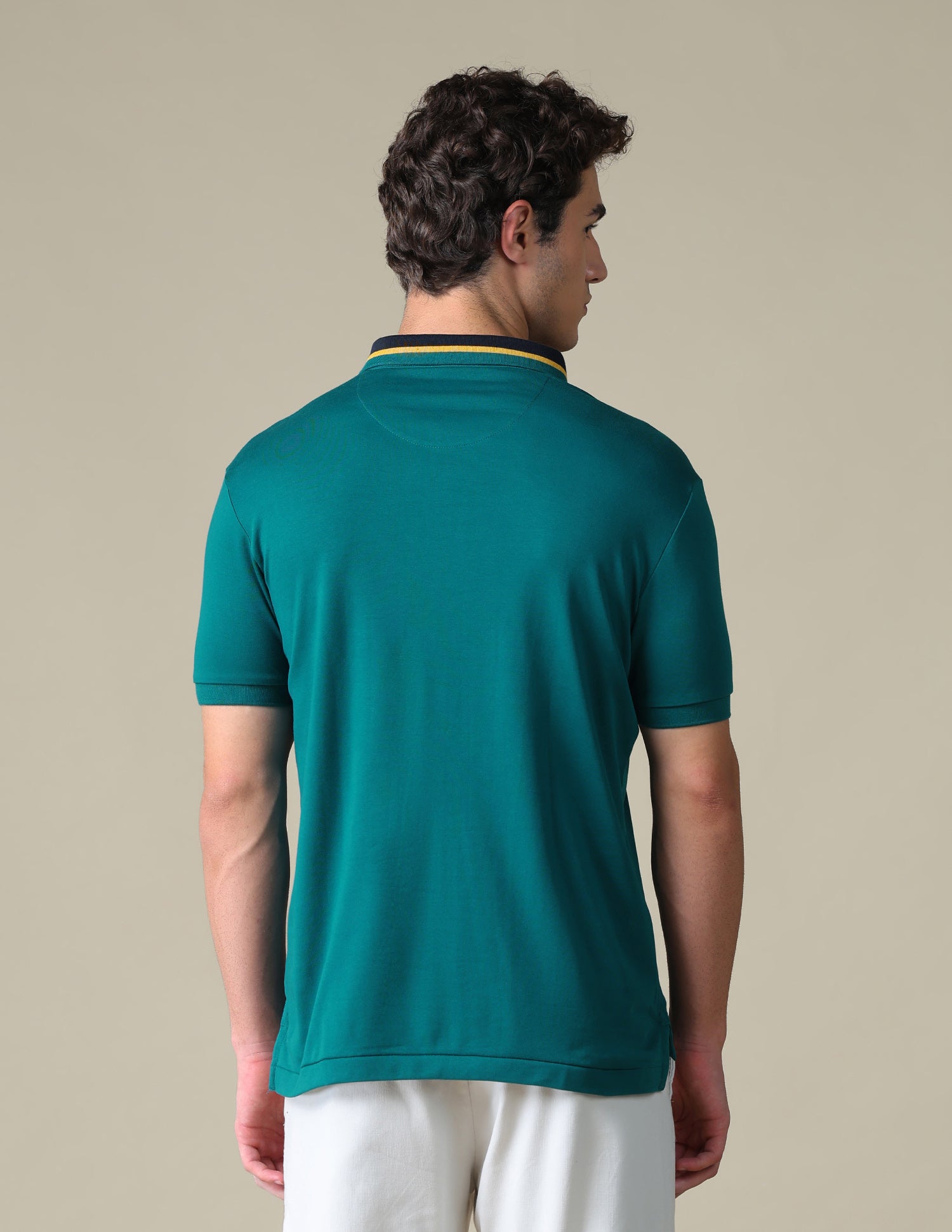 Regular Fit Solid Polo Shirt Teal - U.S. Polo Assn. India | Large