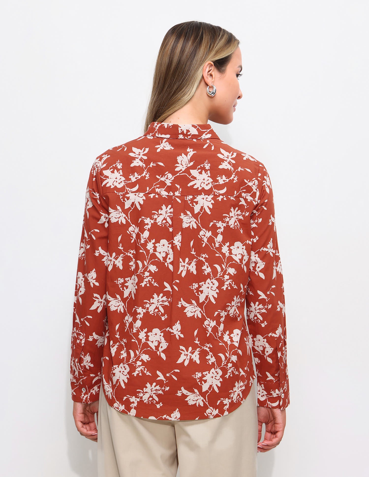 Floral Printed Regular Fit Shirt Rust - U.S. Polo Assn. India | Large