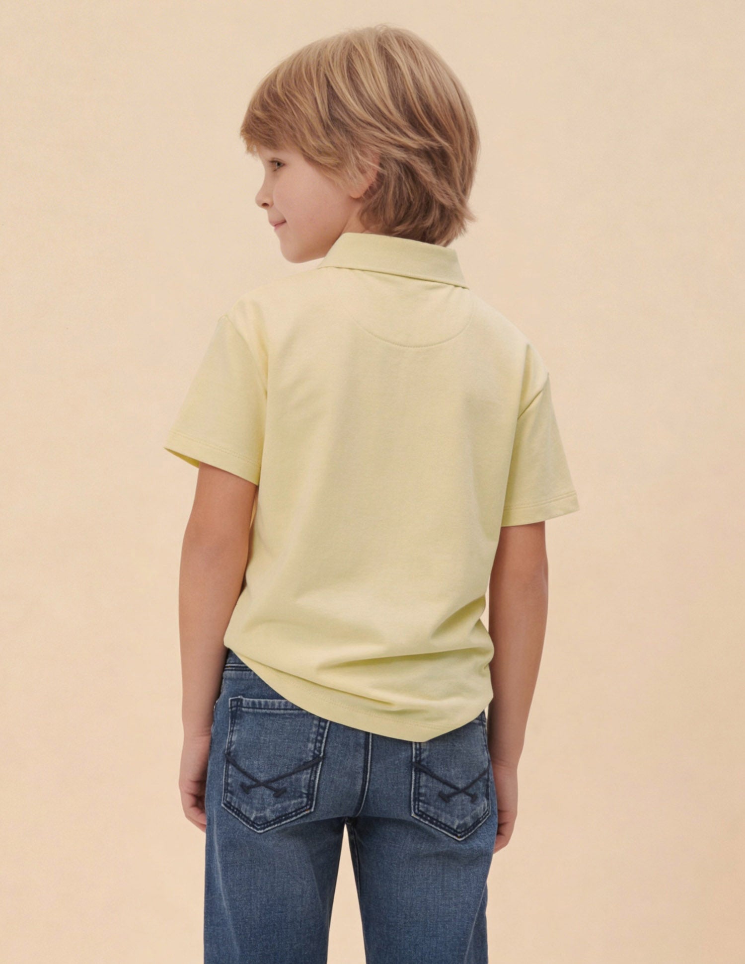 Graphic Brand Printed Oversized Fit Polo Shirt Yellow - U.S. Polo Assn. India | Large