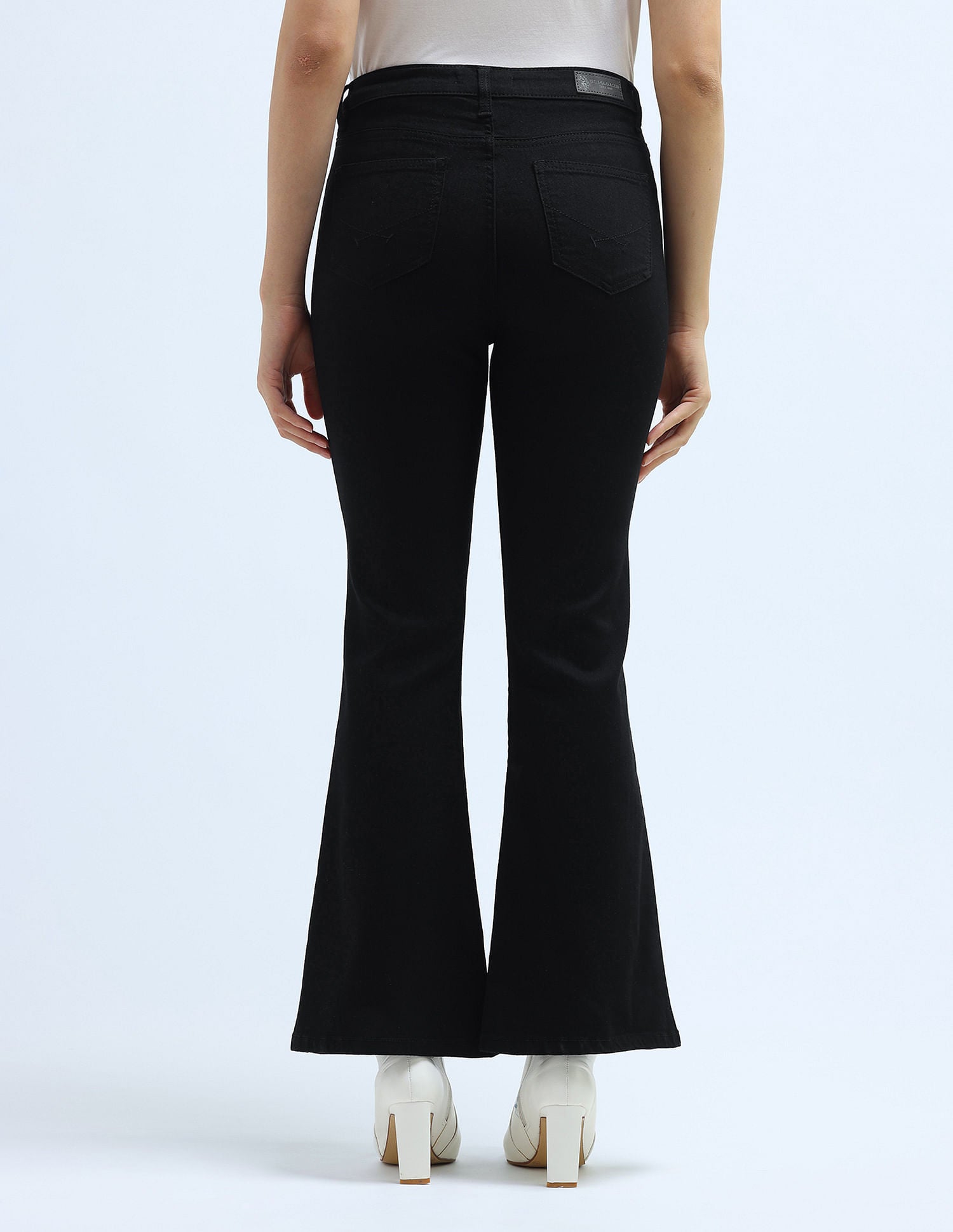 High Rise Extreme Flare Fit Jeans Black - U.S. POLO ASSN. | Large