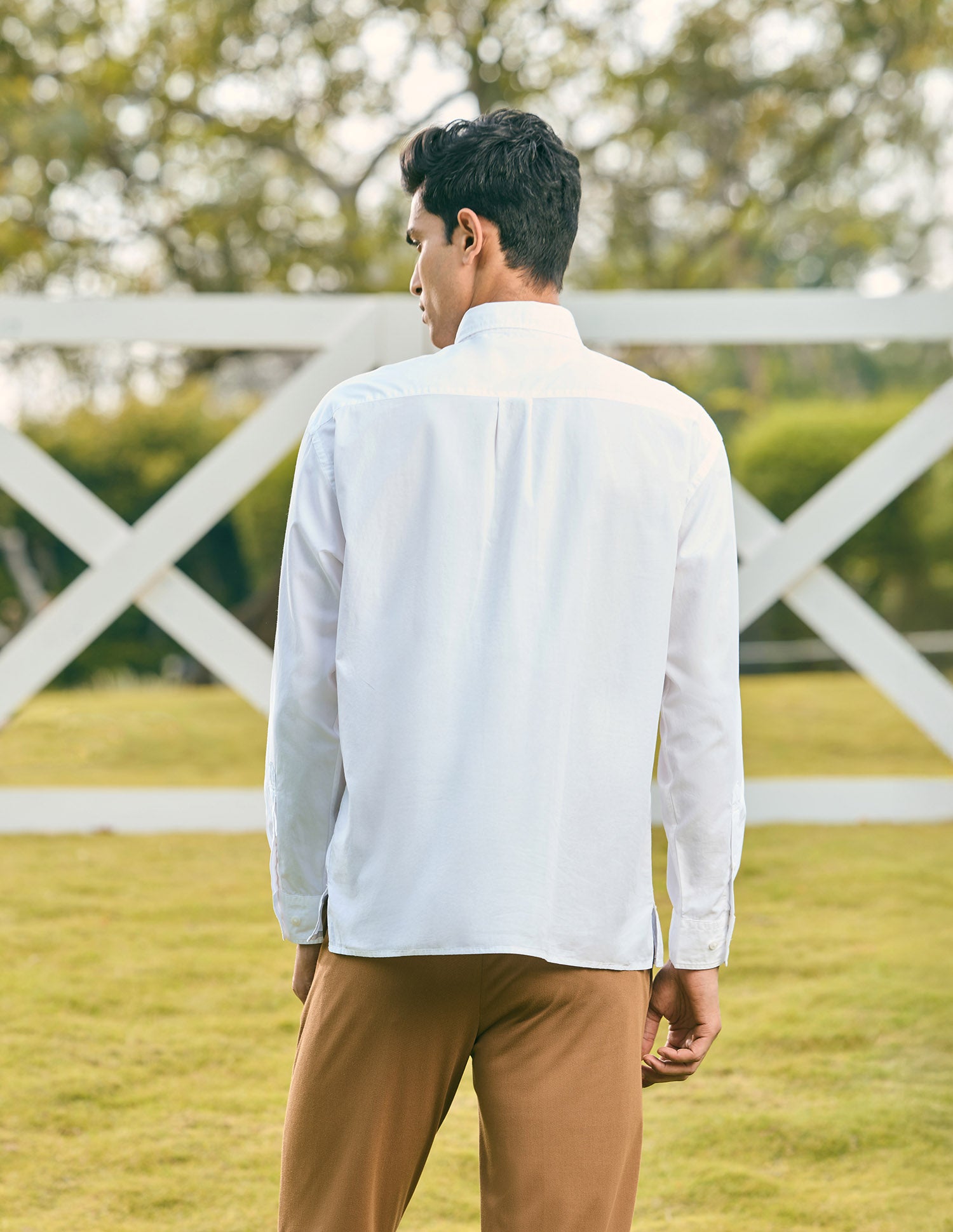 Pacho X Vertical Striped Tailored Fit Shirt White - U.S. POLO ASSN. | Large