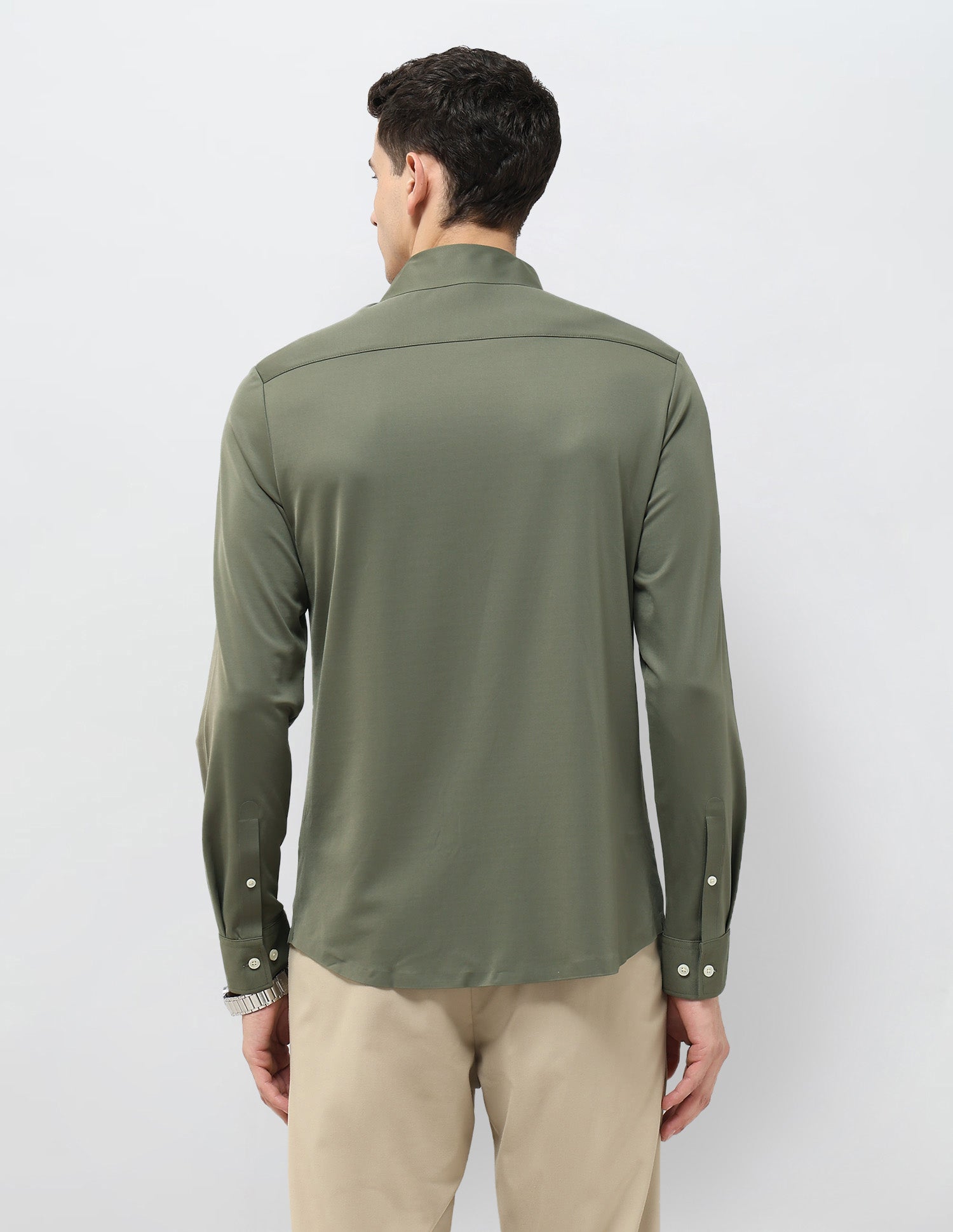 Solid Tailored Fit Shirt Sage - U.S. POLO ASSN. | Large