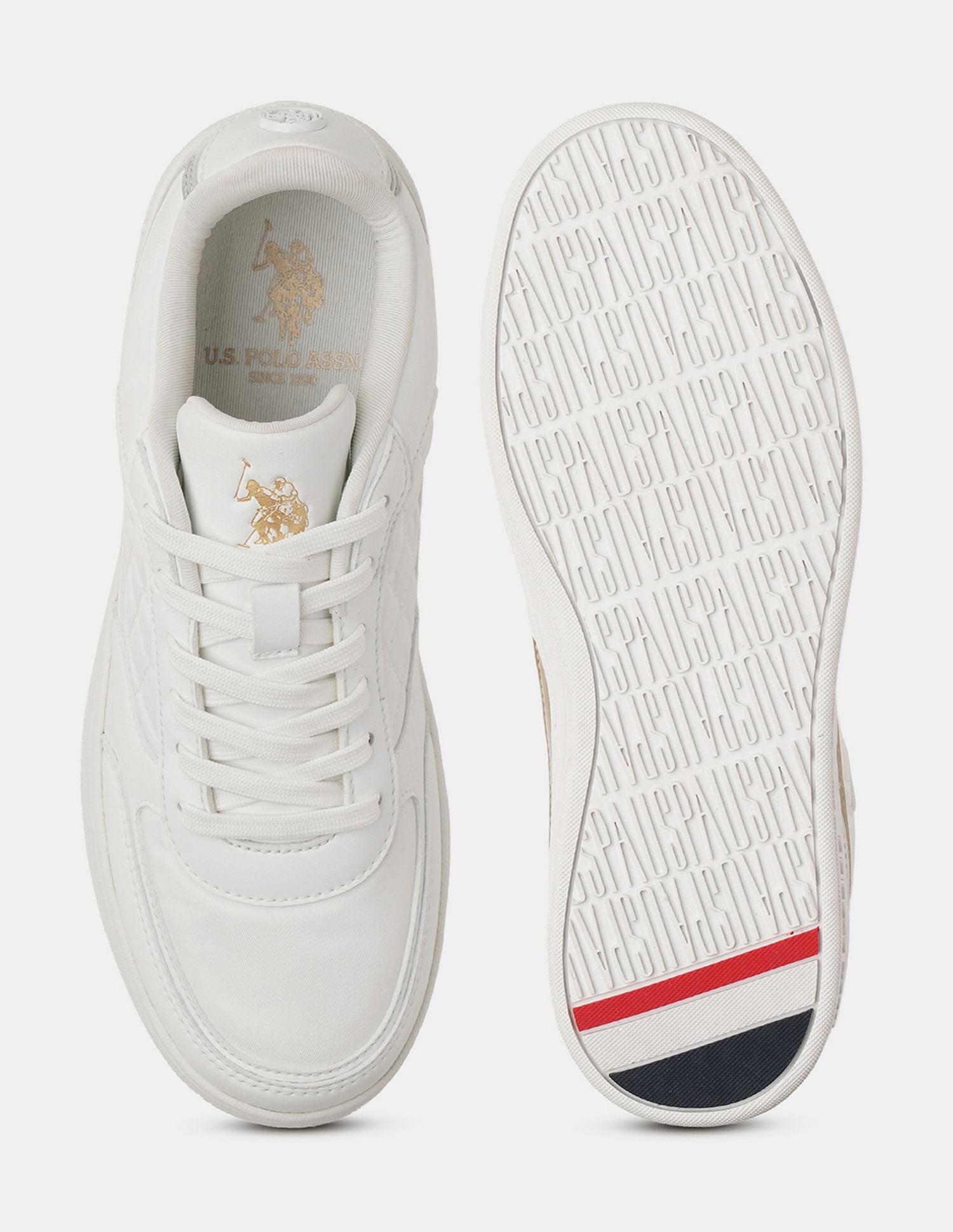 Women Sophie 2.0 Metallic Sneakers Off White - U.S. POLO ASSN. | Large