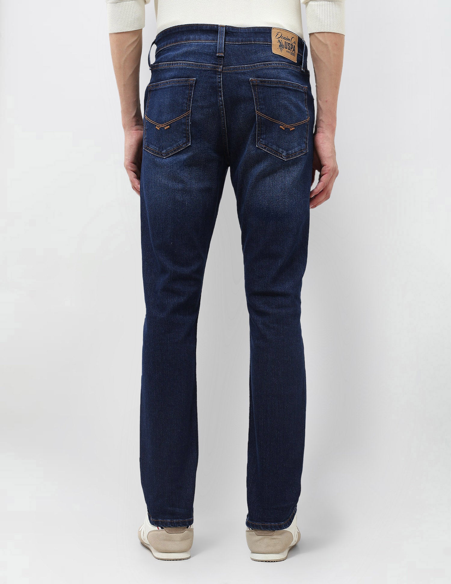 Brandon Slim Tapered Fit Mid Rise Jeans Dark Blue - U.S. POLO ASSN. | Large