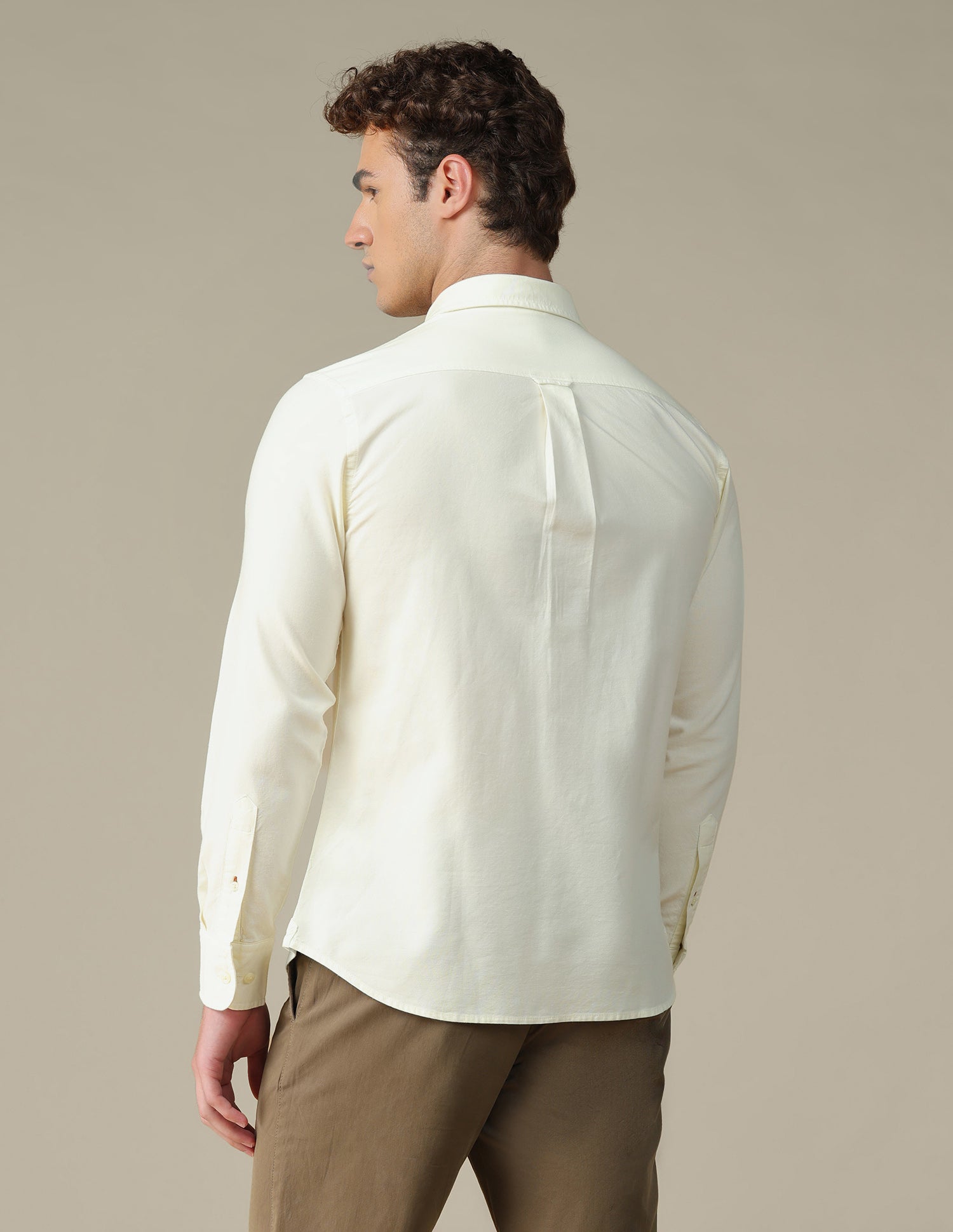 Oxford Tailored Fit Shirt Light Yellow - U.S. Polo Assn. India | Large